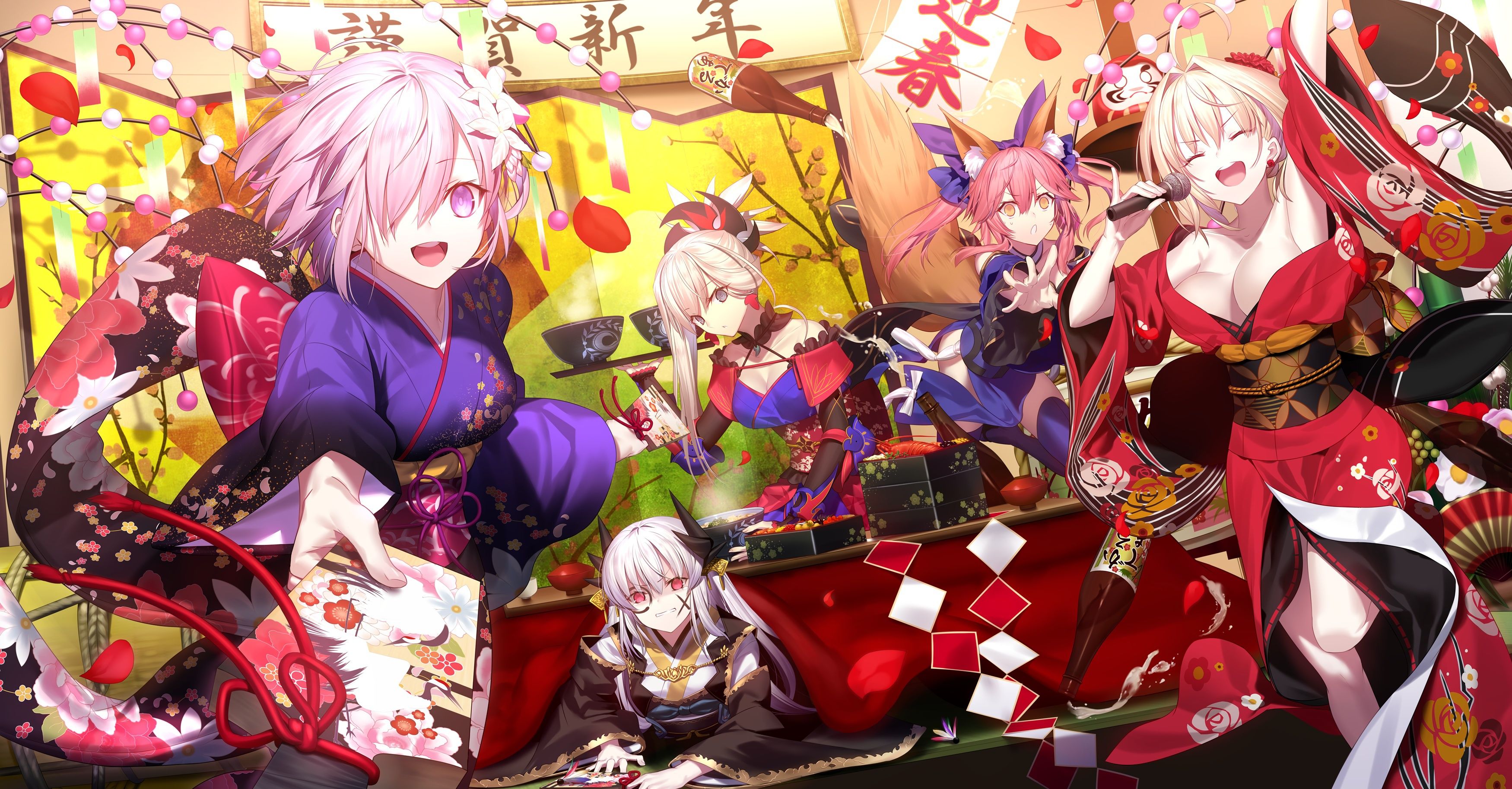 3500x1826 Wallpaper Girl, Anime, Art, Festival, Fate Grand Order For Mobile And Desktop, Section сёнэн, Resolution 3500x1826