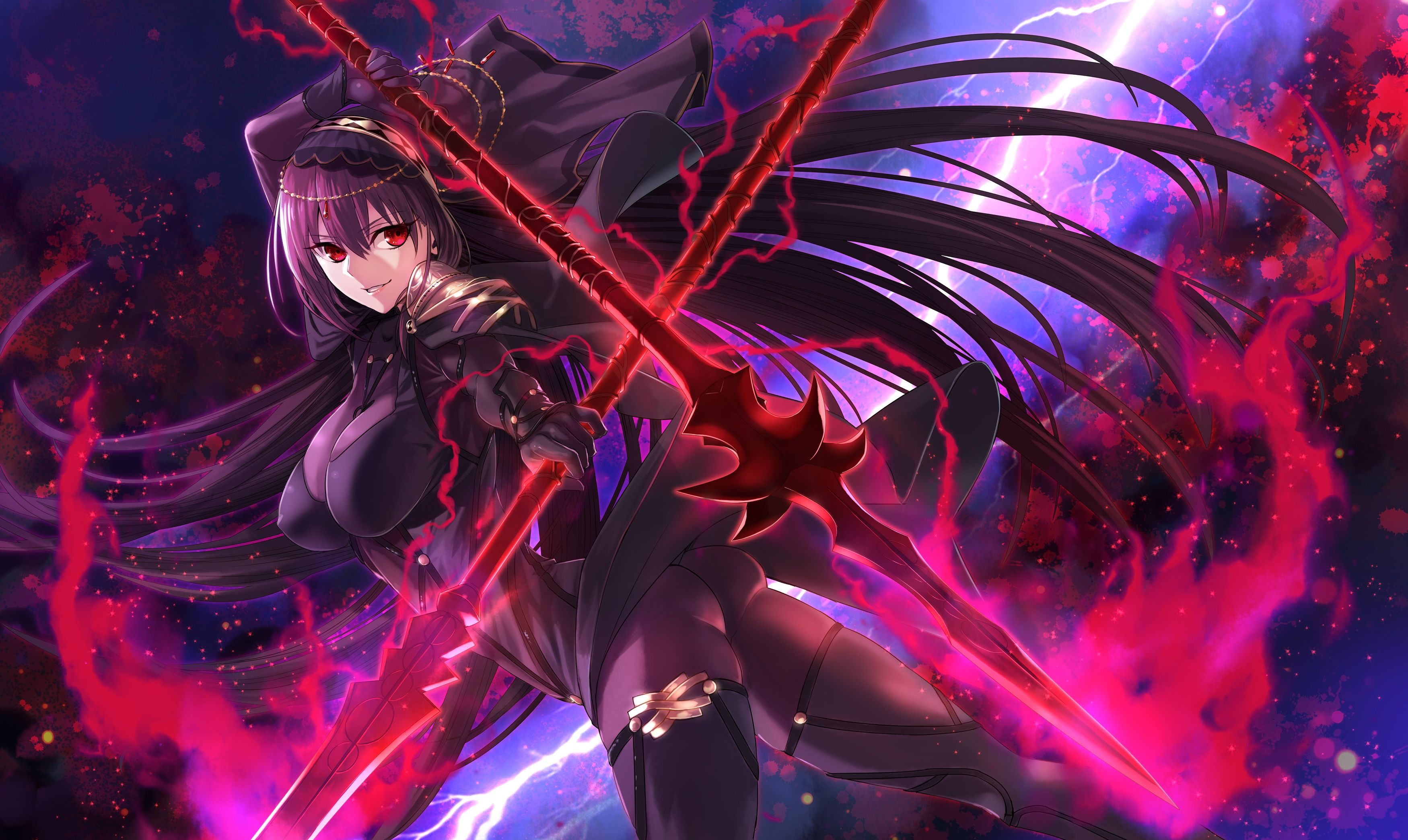 3500x2089 Wallpaper girl, weapons, anime, Fate / Grand Order for mobile and desktop, section сёнэн, resolution 3500x2089