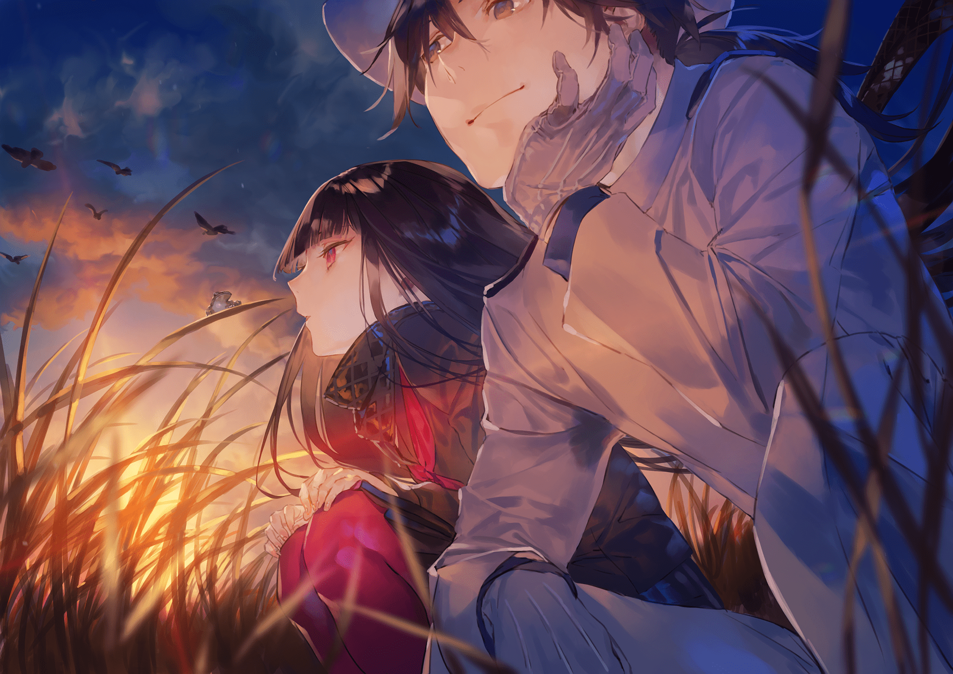 1920x1358 Epic Fate Grand Order HD: Sakamoto Ryōma & Oryou At Sunset By ホトソウカx1358