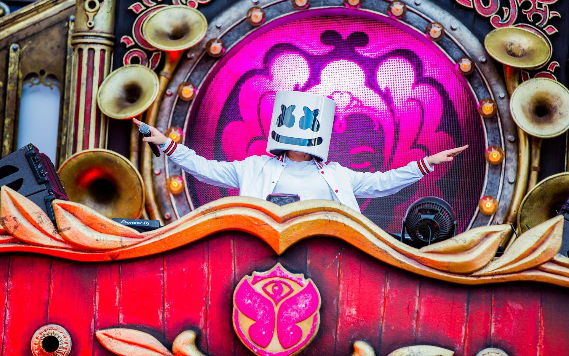 1920x1200 Download wallpaper Marshmello, DJs, Tomorrowland, 2017