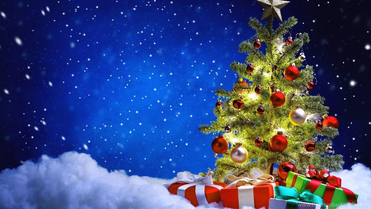 1300x731 Christmas Wallpaper Tree With Gifts New HD Download Free. Christmas wallpaper, Christmas tree, Snowy christmas tree