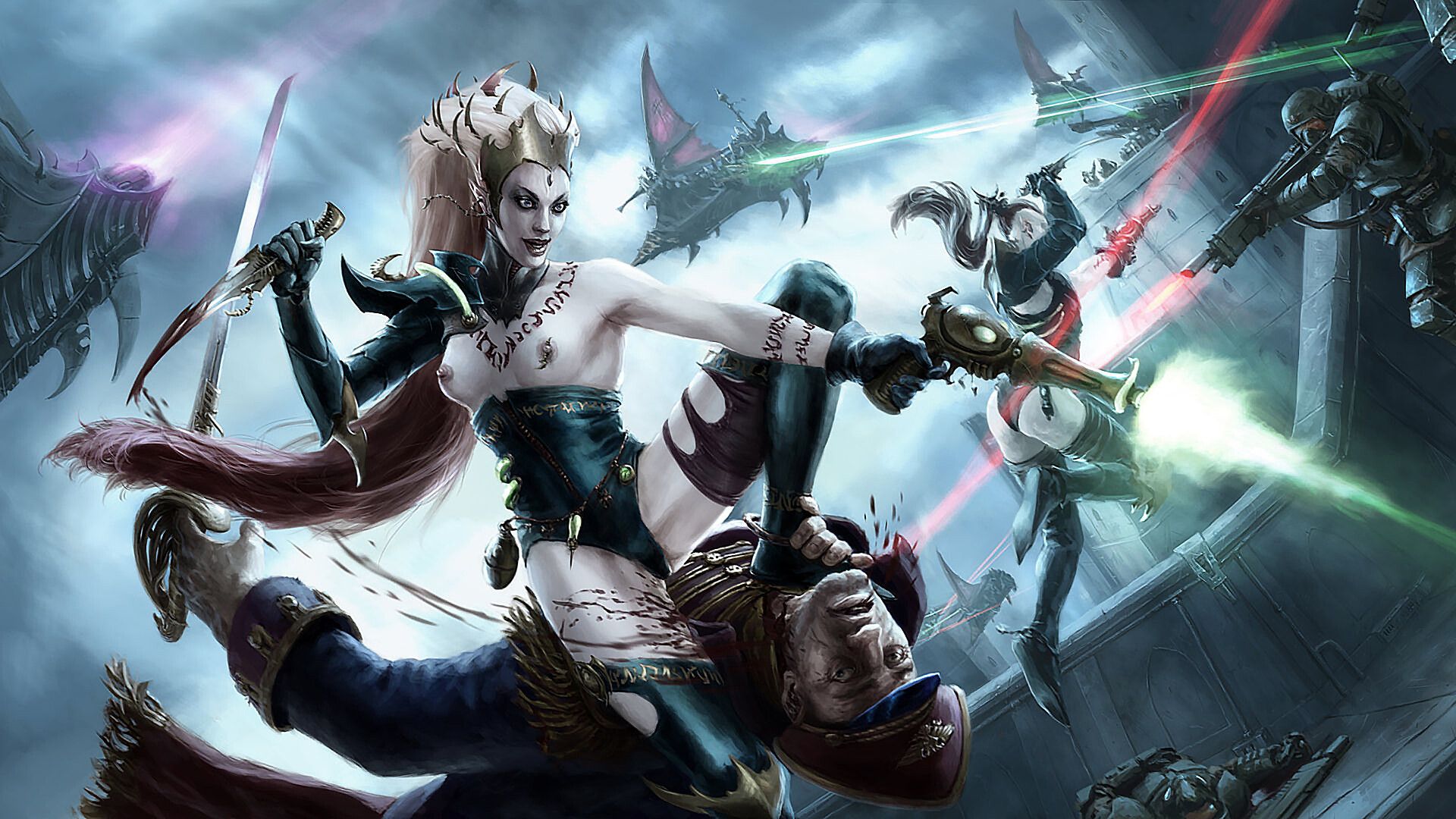 1920x1080 Drukhari assault