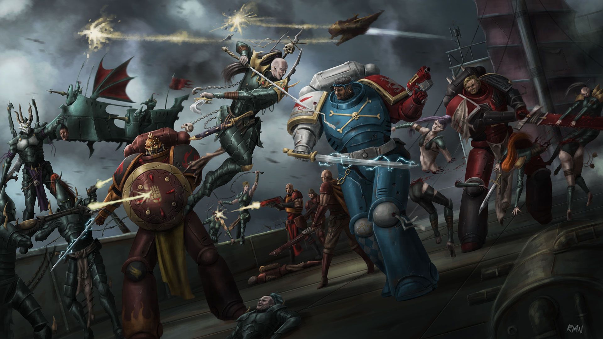 1920x1080 Against Drukhari Raiders