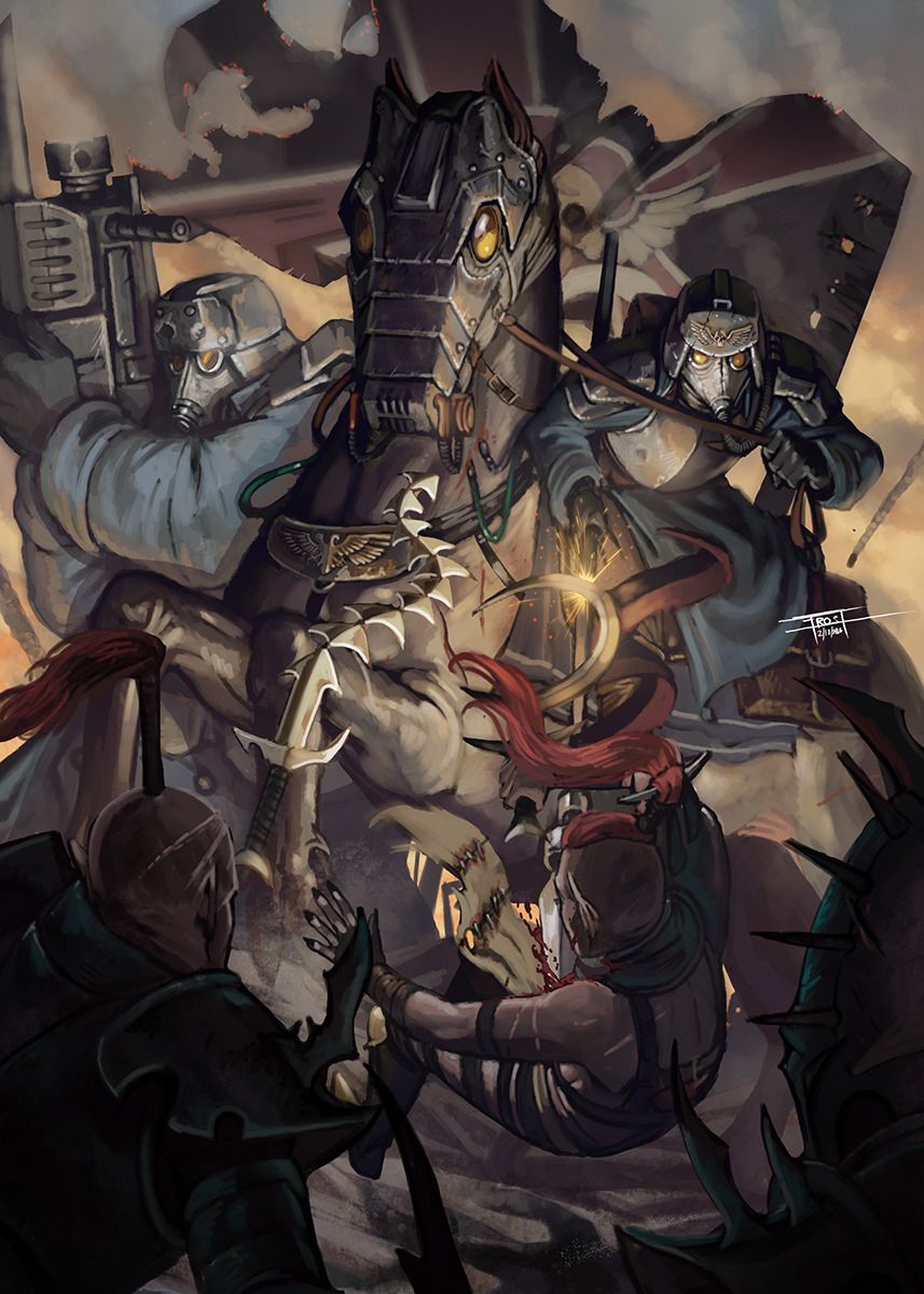 857x1200 Warhammer 40k artwork