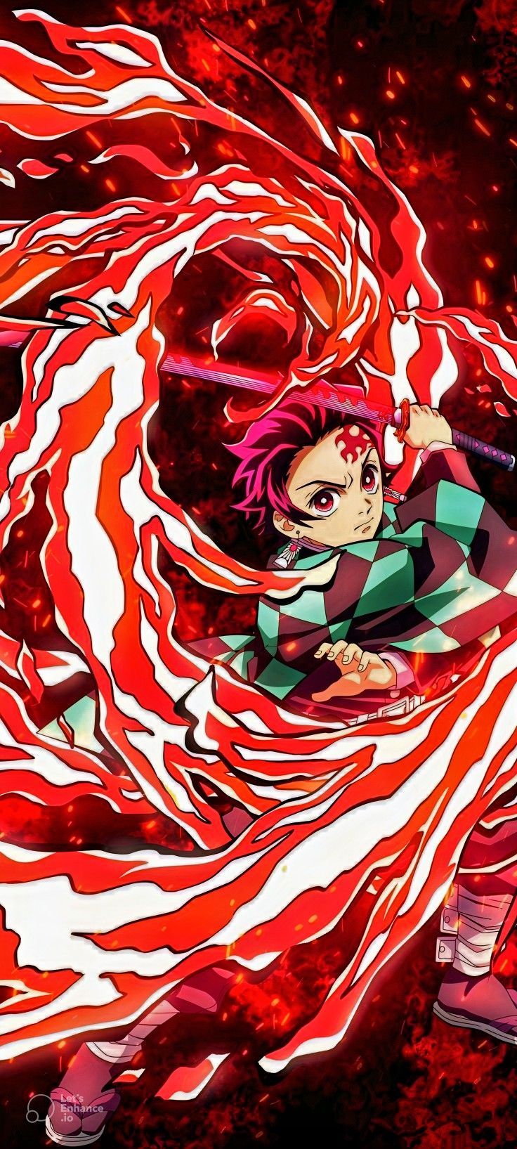 736x1635 Demon slayer, Tanjiro kamado, sun breathing, wallpaper,. 7_vish_6