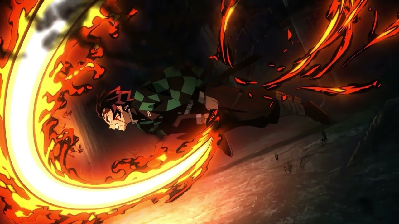 1280x720 Tanjiro Dance Sun Breathing Demon Slaye 4k Anime Wallpaper