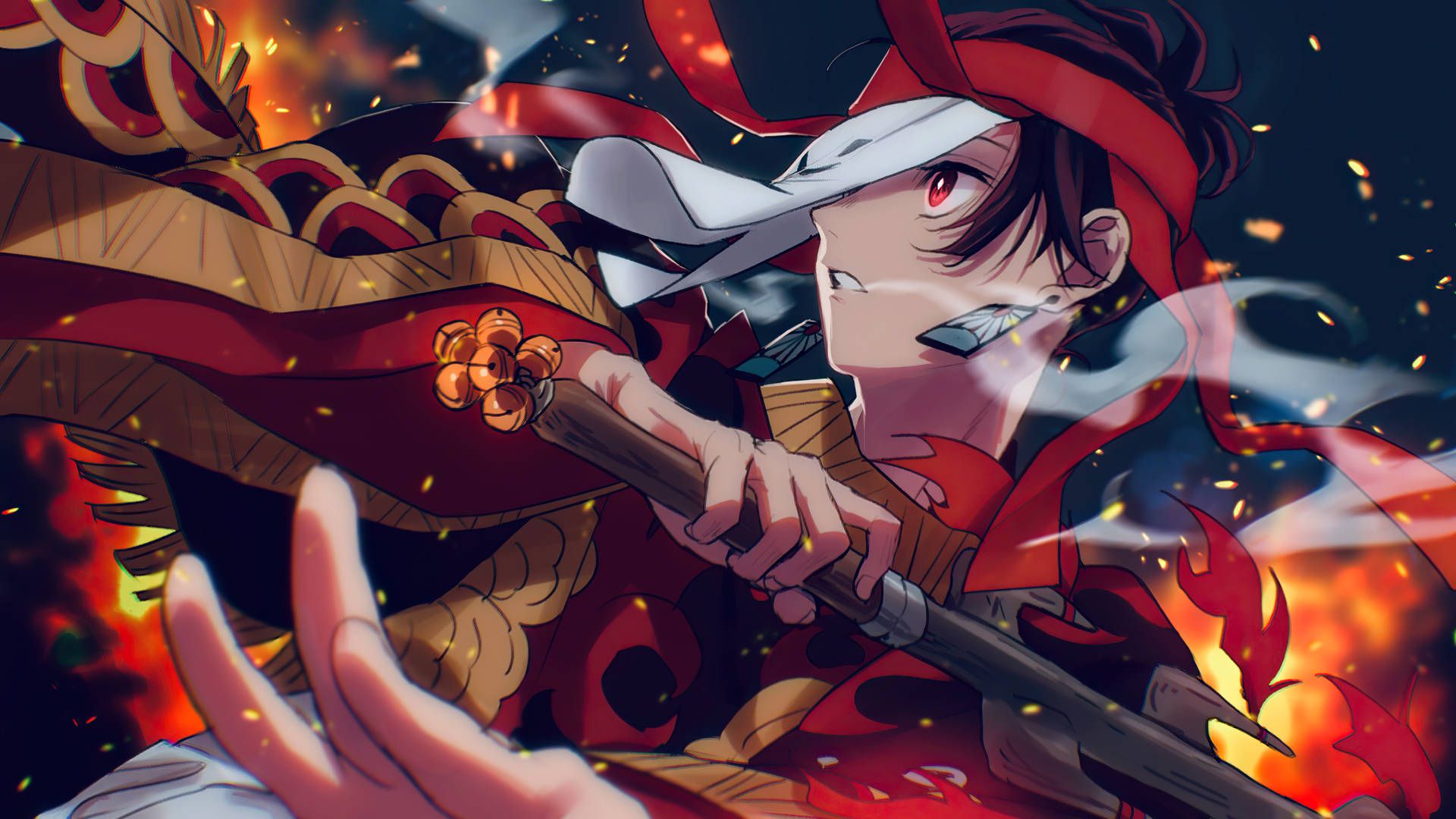 1920x1080 Demon Slayer Tanjiro Sun Breathing Wallpaper
