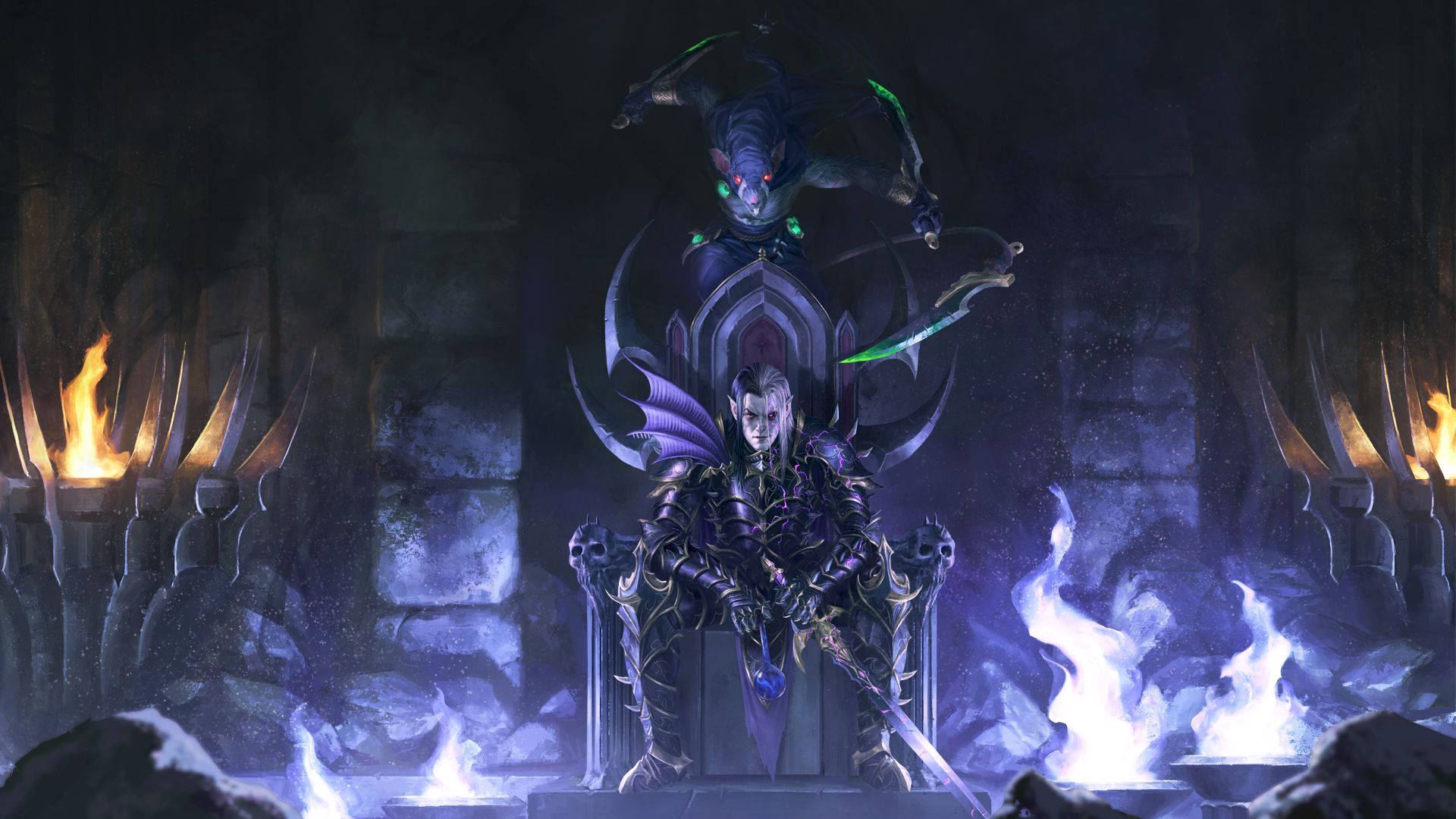 1920x1080 Total War Warhammer Armored Elf On Throne Wallpaper