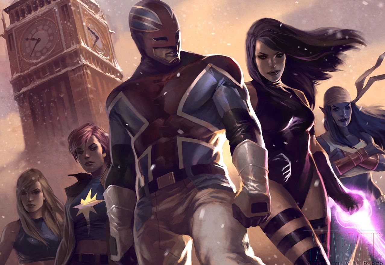 1277x878 Desktop wallpaper: Captain Britain, Psylocke (Marvel Comics), Comics, Excalibur, Excalibur (Comics) 4K free download for PC. 1513671