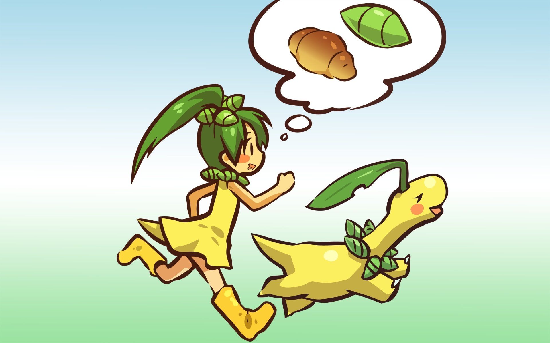 1920x1200 Download Humanized Bayleef (Pokémon) Anime Pokemon HD Wallpaper
