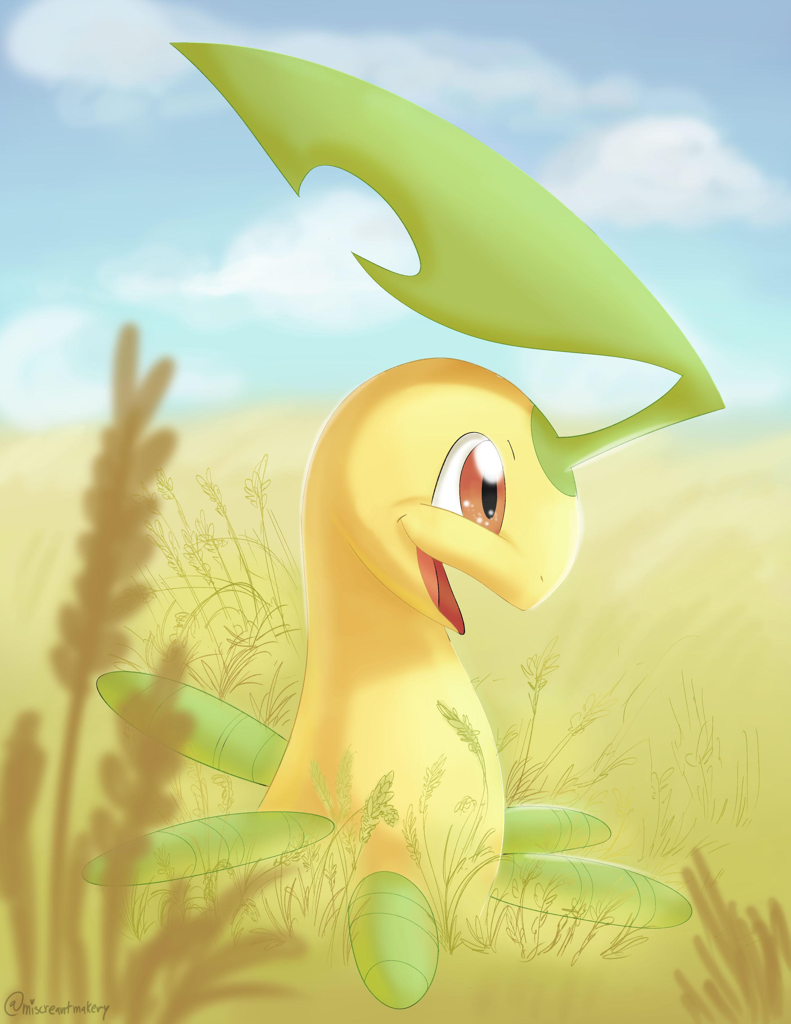 2550x3300 Took a break from plushies to draw Bayleef!