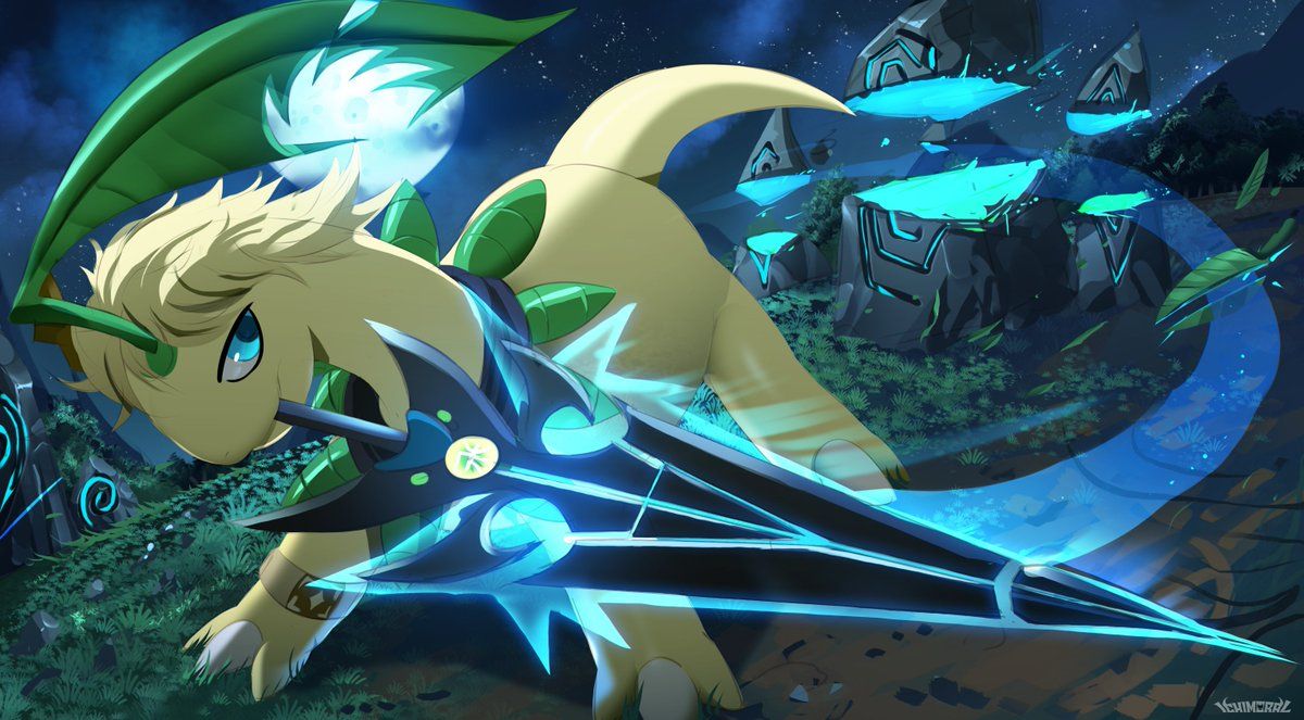 1200x663 New pokemon art comm! a cute bayleef OC that i had the chance to draw using his blade to slice x3! #artistontwittter #pokemon #pokemonoc #pokesona #pokemonfanart #bayleef #pokemon