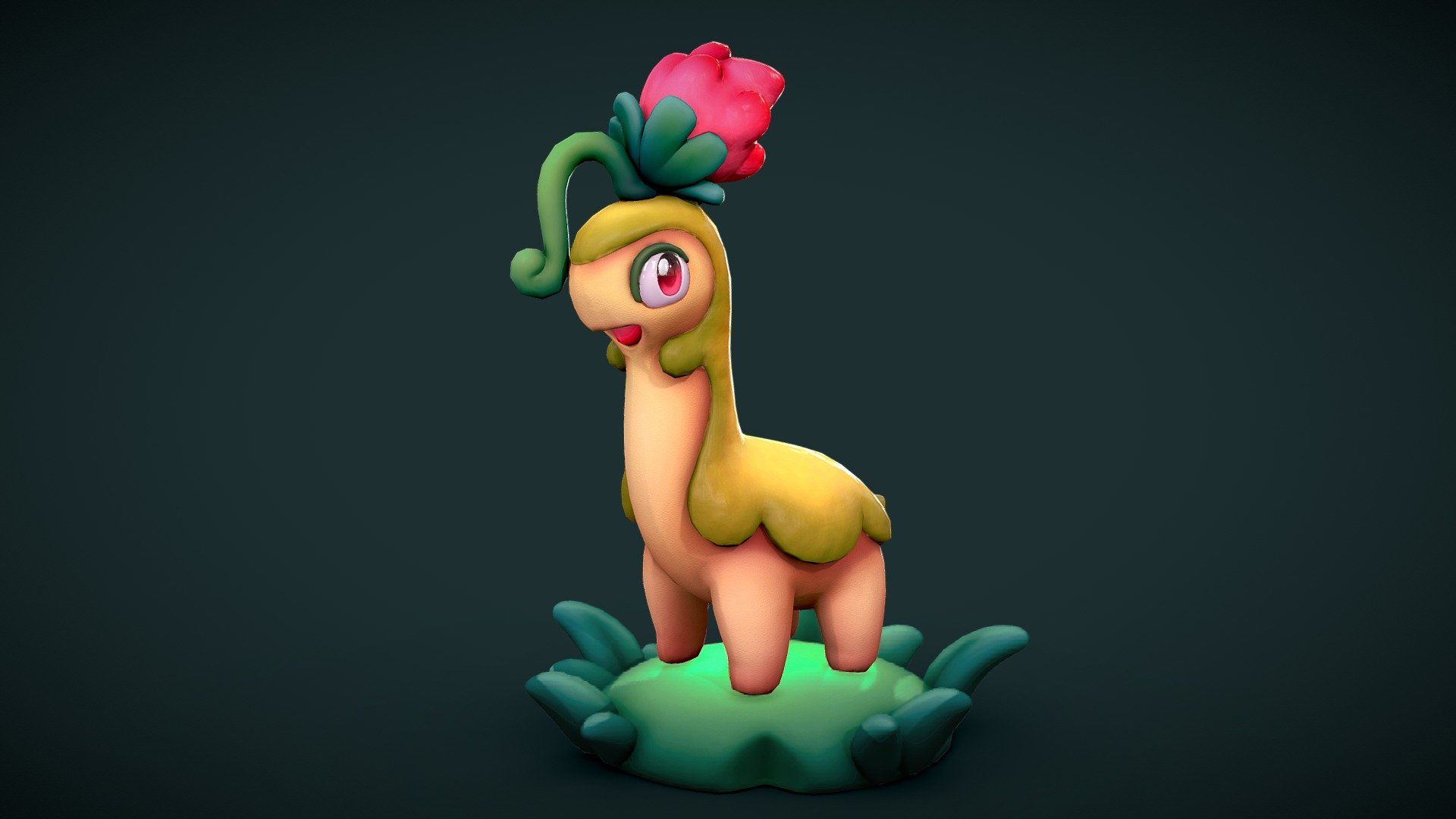 1920x1080 A wild Bayleef appeared! model by Sulvijan Sundaramoorthy [f6f2049]