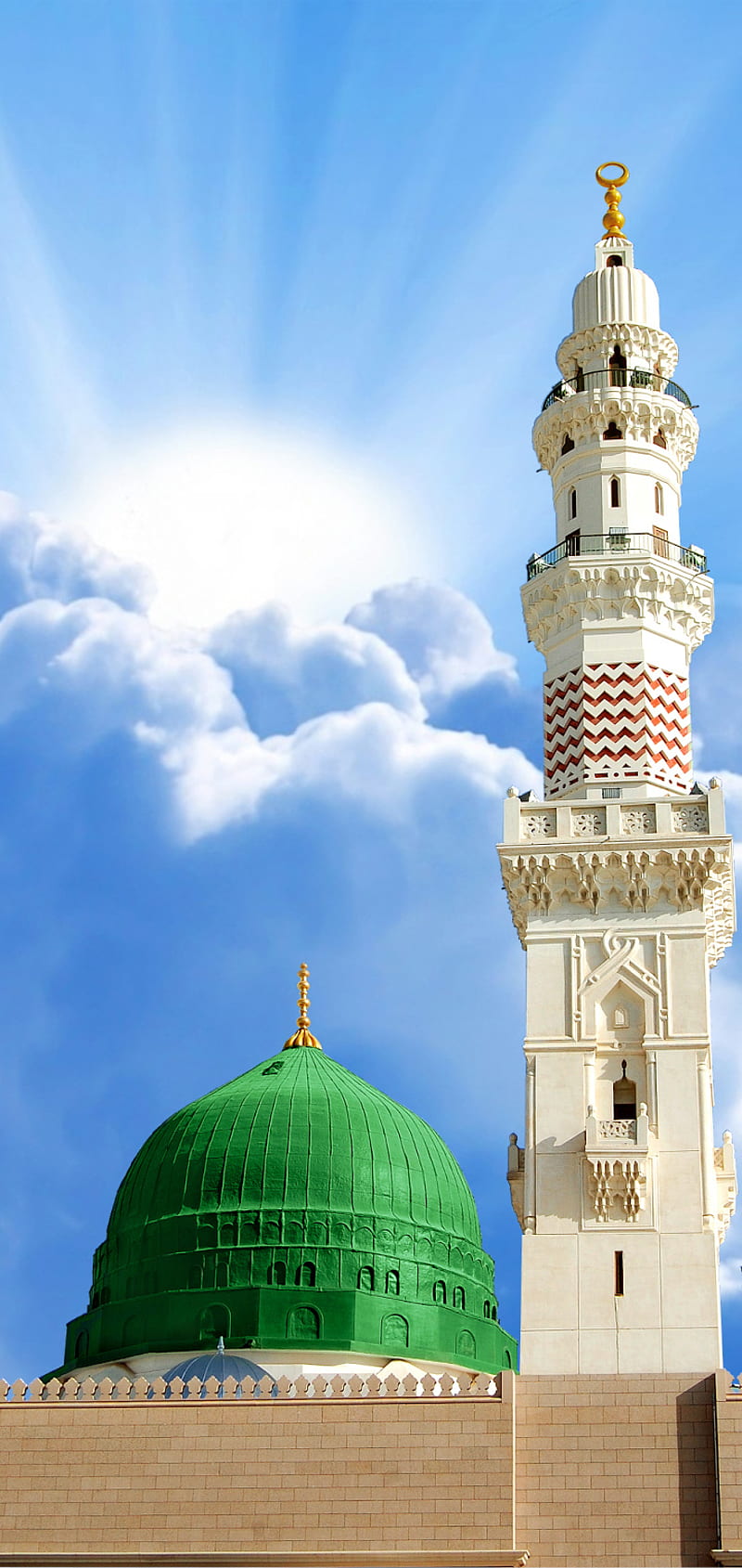 800x1689 720P Free Download. Al Madina Mosque, HD Phone Wallpaper