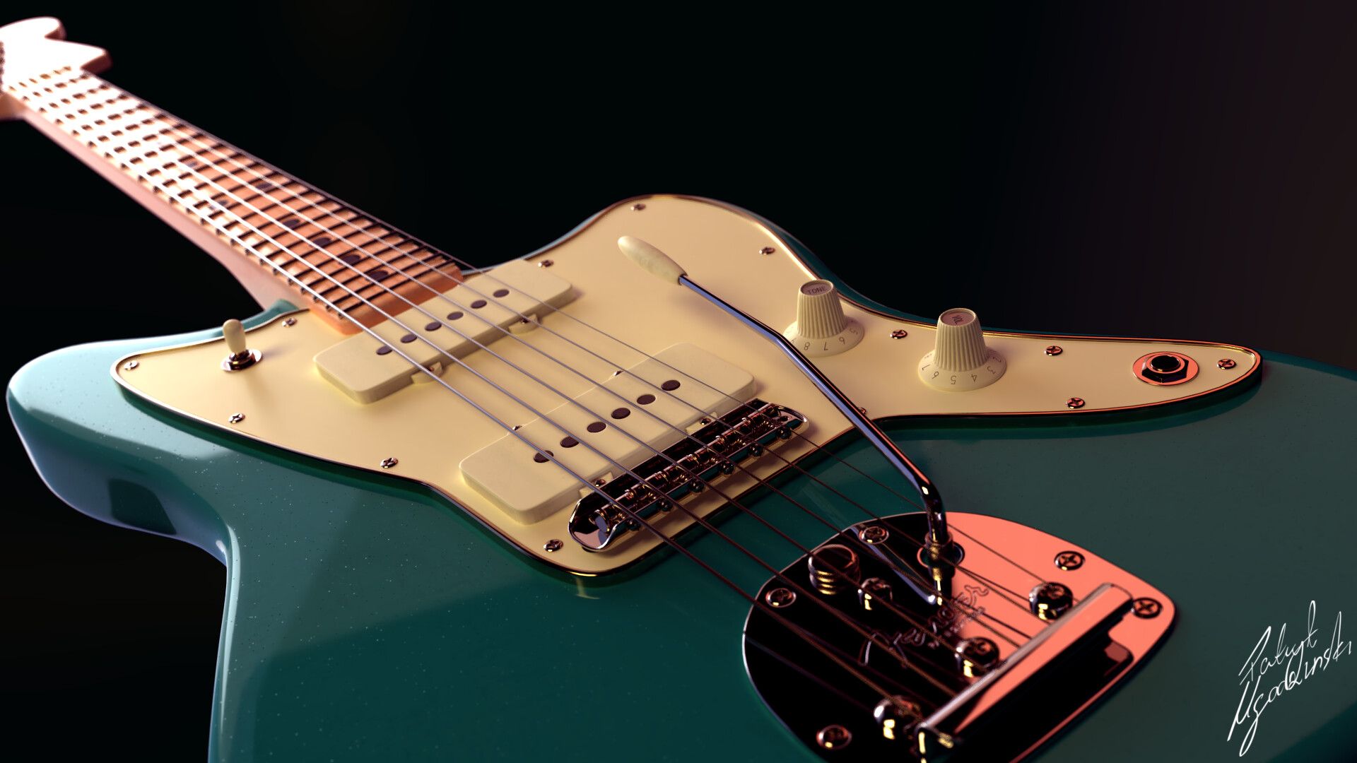 1920x1080 Patryk Ugodziński Jazzmaster Electric Guitar