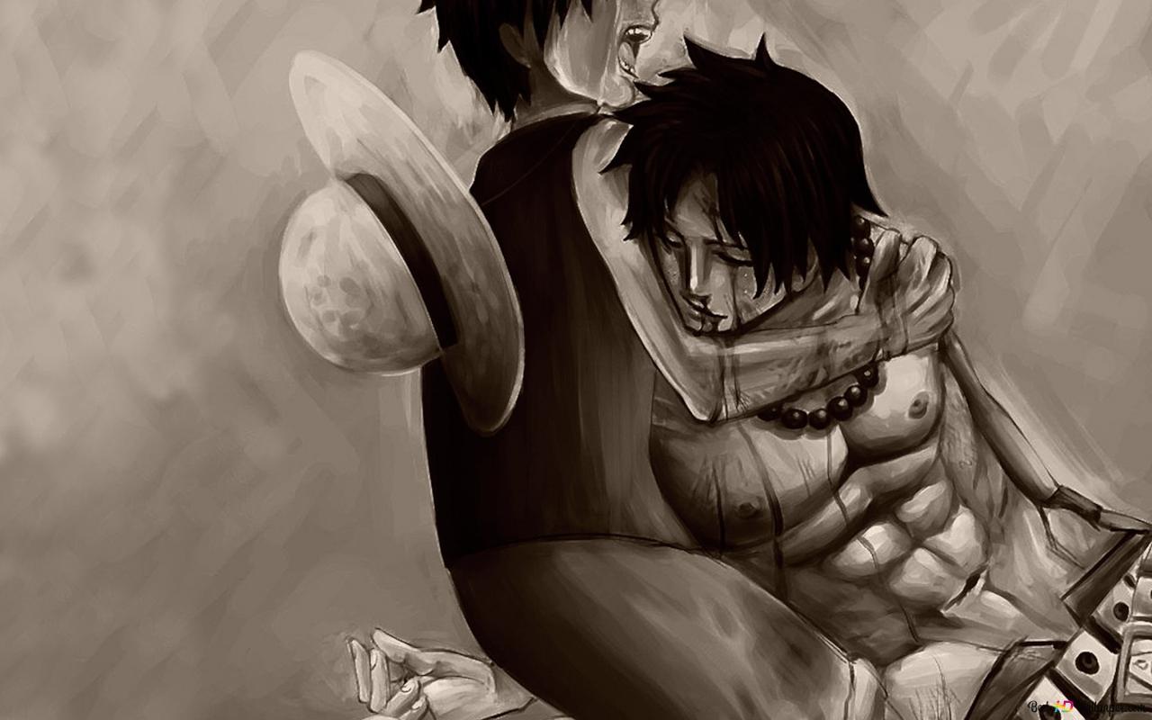 1280x800 One Piece D. Luffy, Portgas D. Ace, Crying, Ace Died 2K wallpaper download