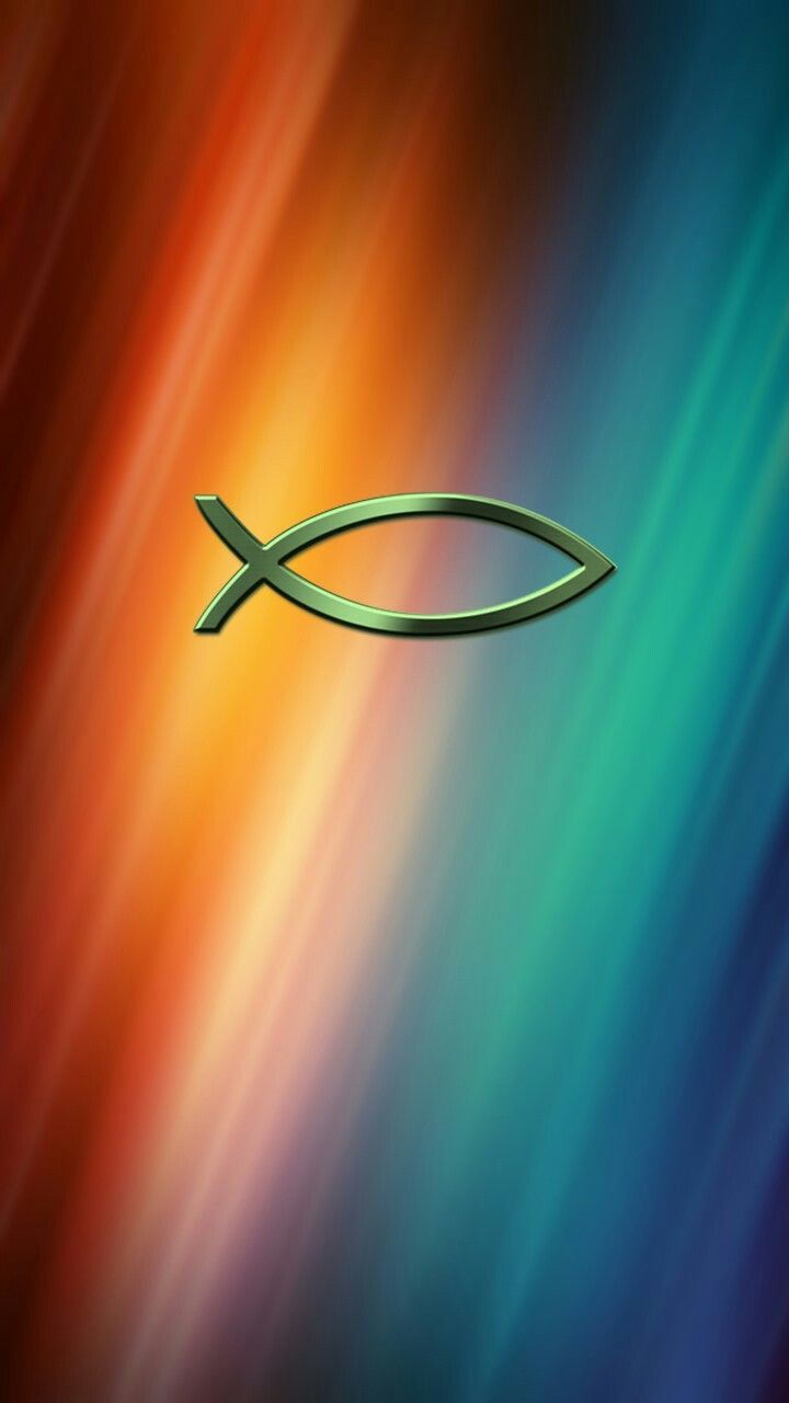 720x1280 Rainbow Fish Symbol Wallpaper. Ixoye wallpaper, Colorful christian fish symbols, Christian fish symbol with light