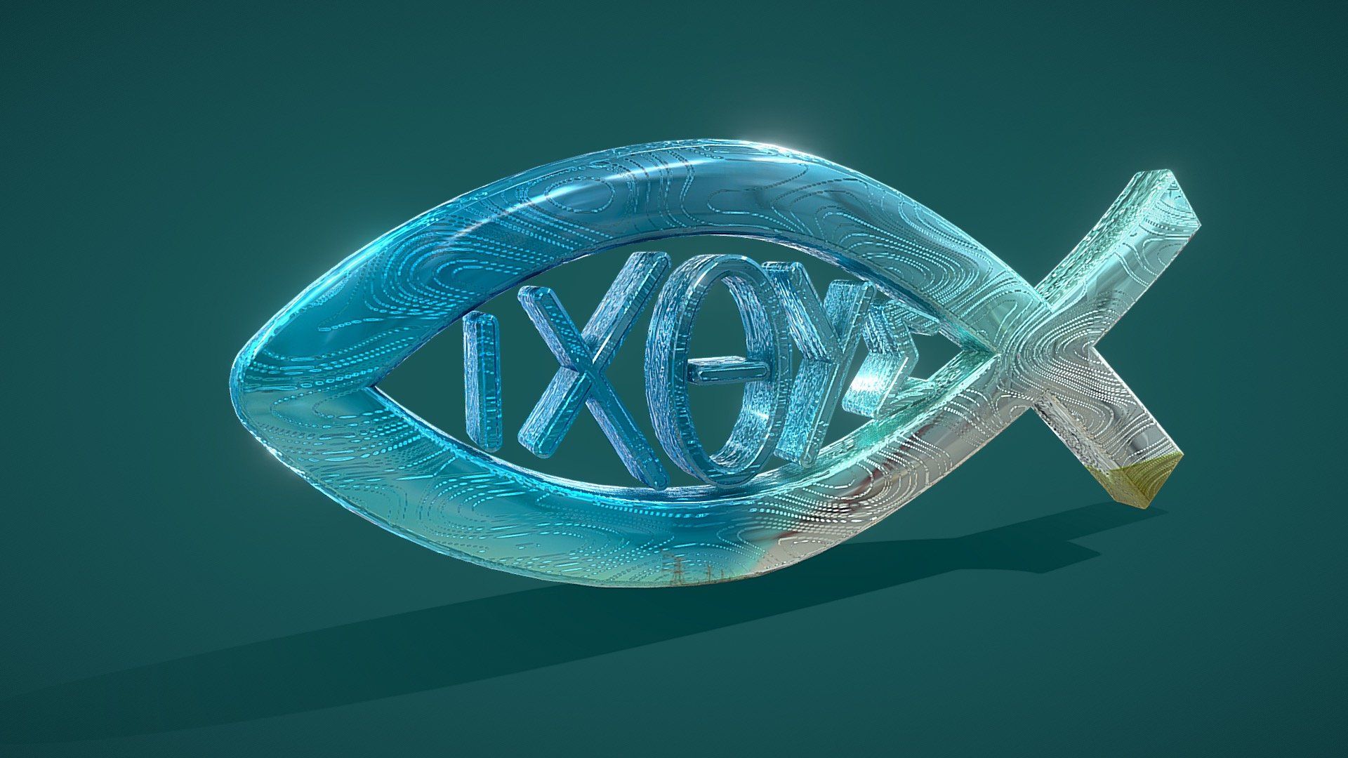 1920x1080 Christian Fish Symbol Free 3D model by VHM777 [535f551]
