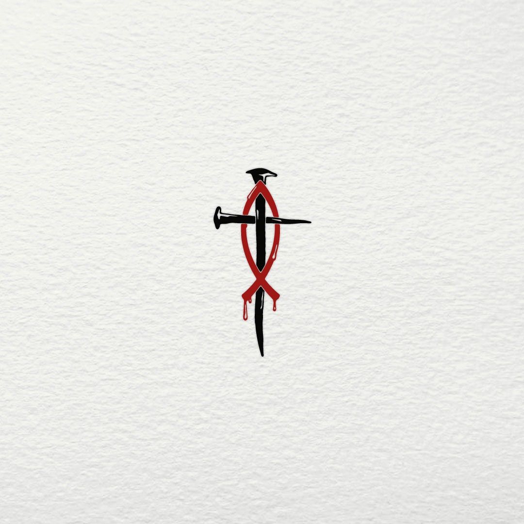 1080x1080 Nail Cross SVG Jesus Fish Symbol Cut File (svg, Ai, Eps, Jpeg)