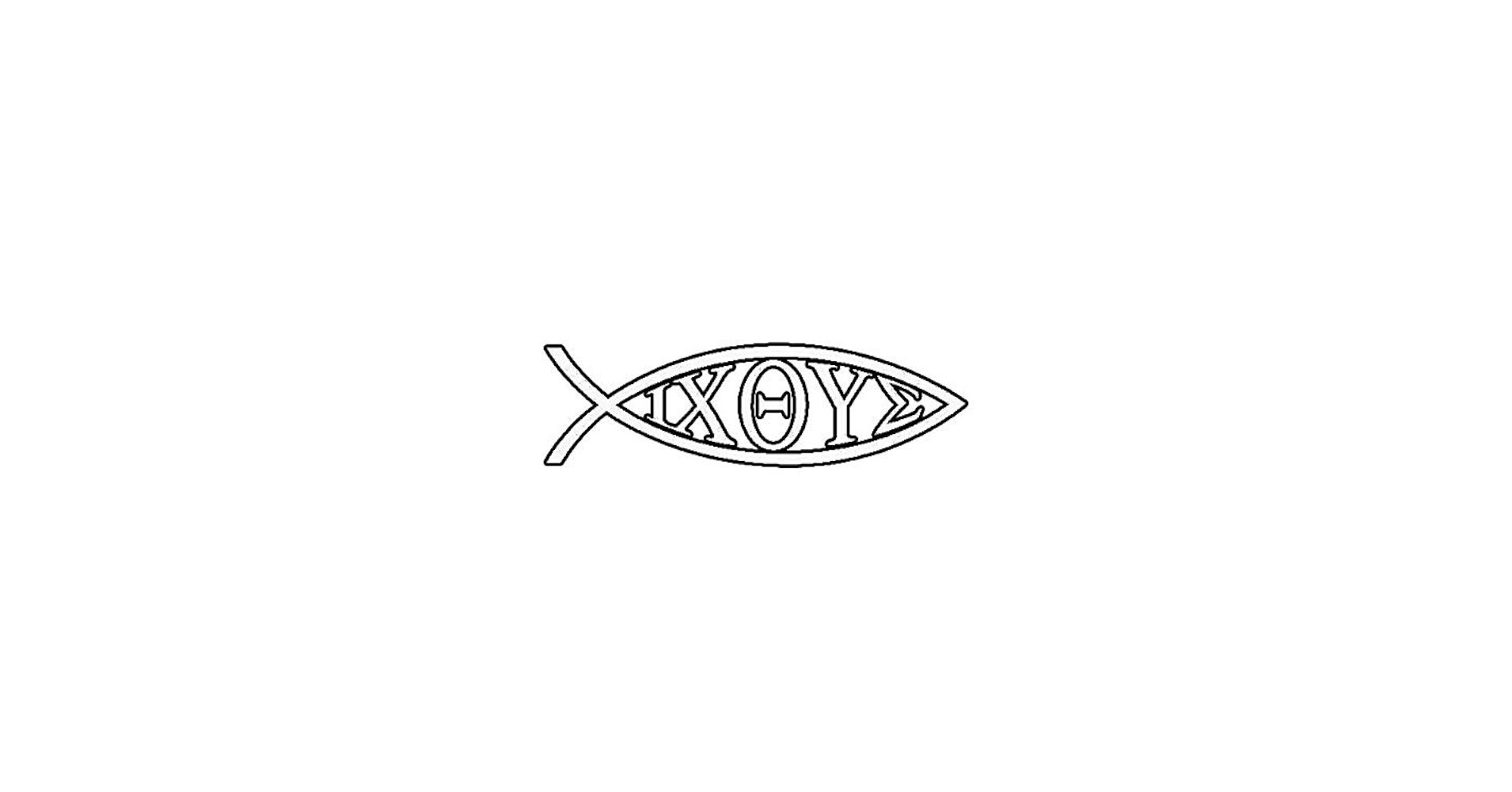 1910x1000 Amazon.com Fish Sticker Die Cut Decal Jesus Christ Son of god Savior 5 Bumper Locker Laptop Window to Any Surface