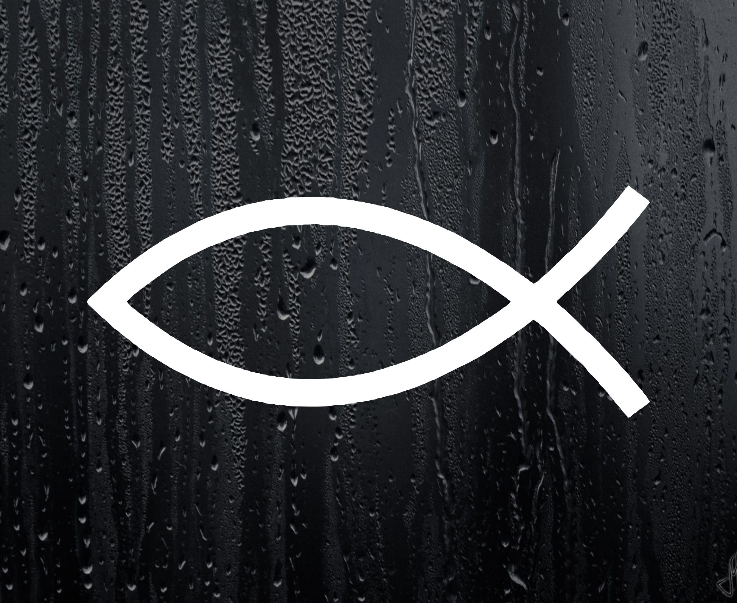 2474x2025 Car Sticker Ichthys Jesus Fish Christian Religious Symbol, Large x2. Van Window Decal : Amazon.co.uk: Automotive