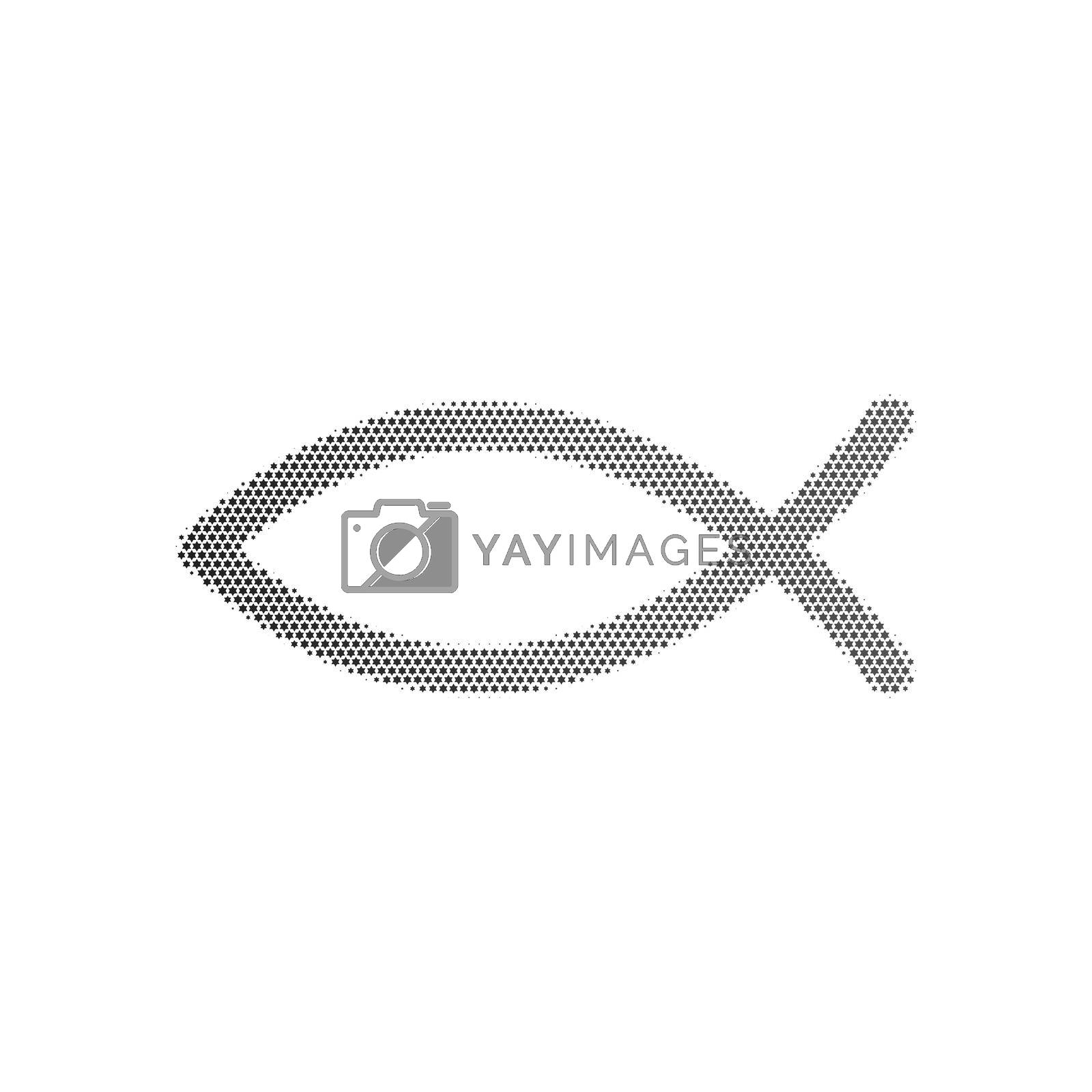 1600x1600 Halftone dotted Christian symbol, Jesus fish icon isolated on white background.The fish symbol is a pictorial representation of the Greek word Ichthys. vector illustration. by Kyrylov Vectors & Illustrations with Unlimited Downloads