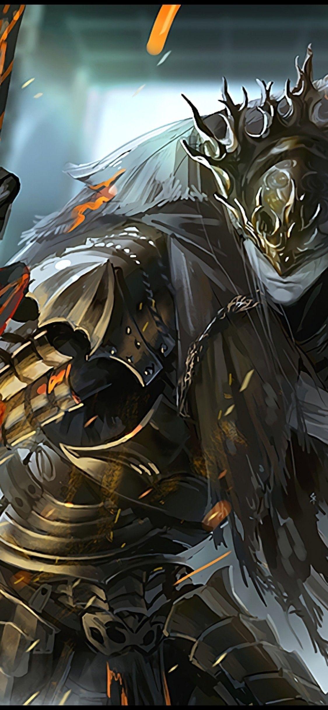 1125x2436 Download 1125x2436 Dark Souls Lorian, Lothric, Artwork, Boss