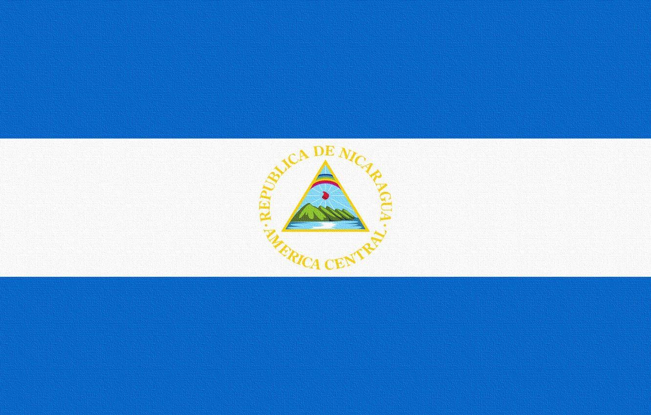 1332x850 Wallpaper Flag, Coat of arms, Nicaragua, Nicaragua image for desktop, section текстуры