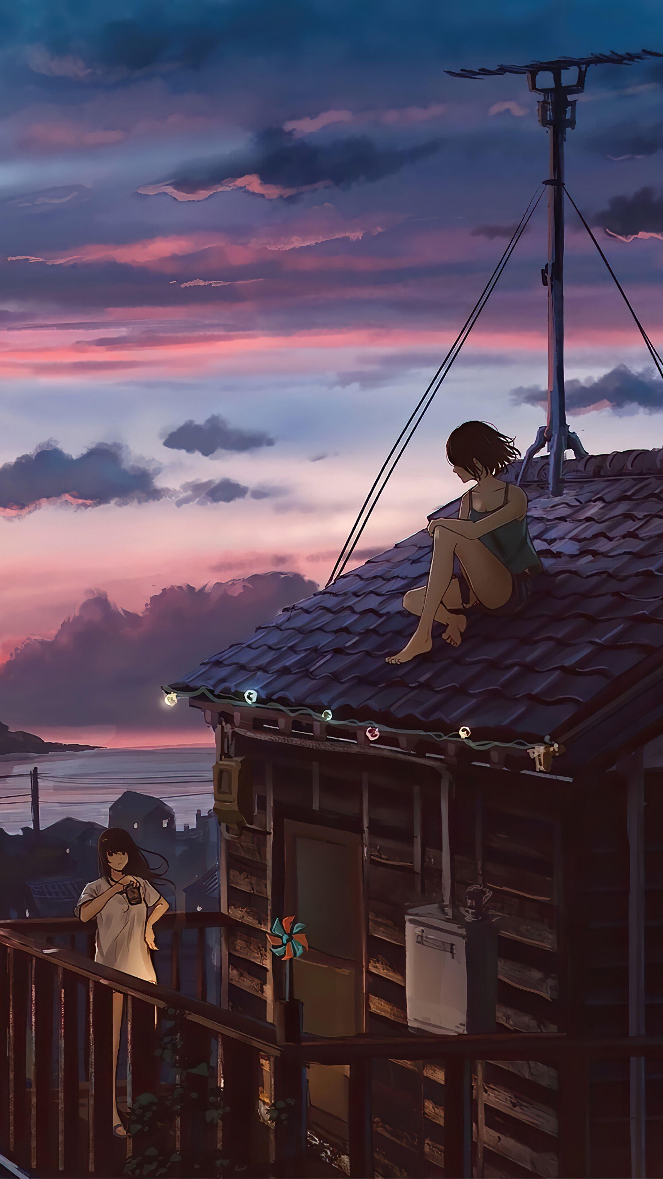 Anime Sunset 4k Ultra HD Wallpaper by furi  ふーり