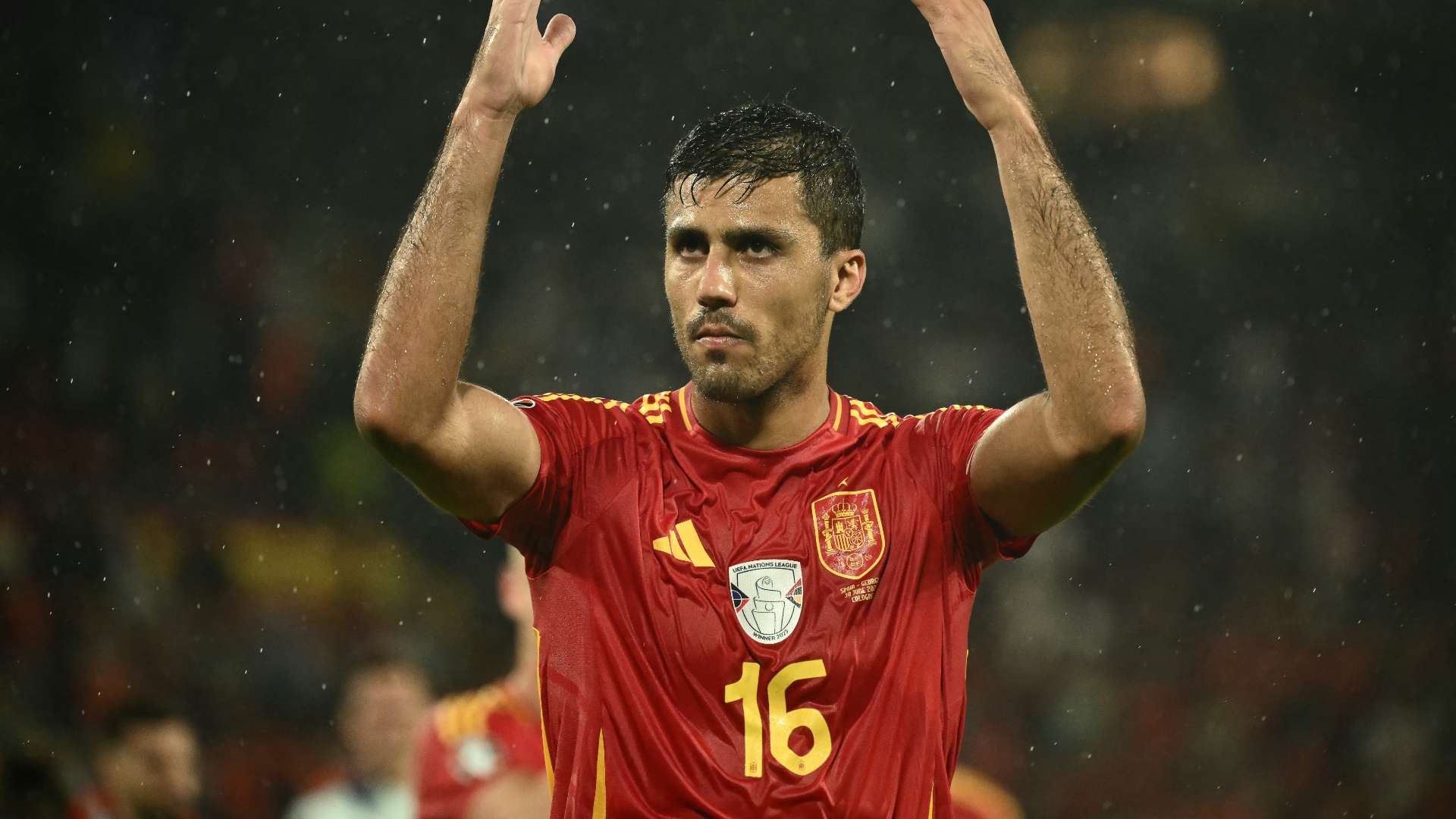 1920x1080 Spain Lose Rodri! Man City Star Shockingly Hooked At Half Time In Euro 2024 Final Against England After Apparent Injury Blow. Goal.com UK