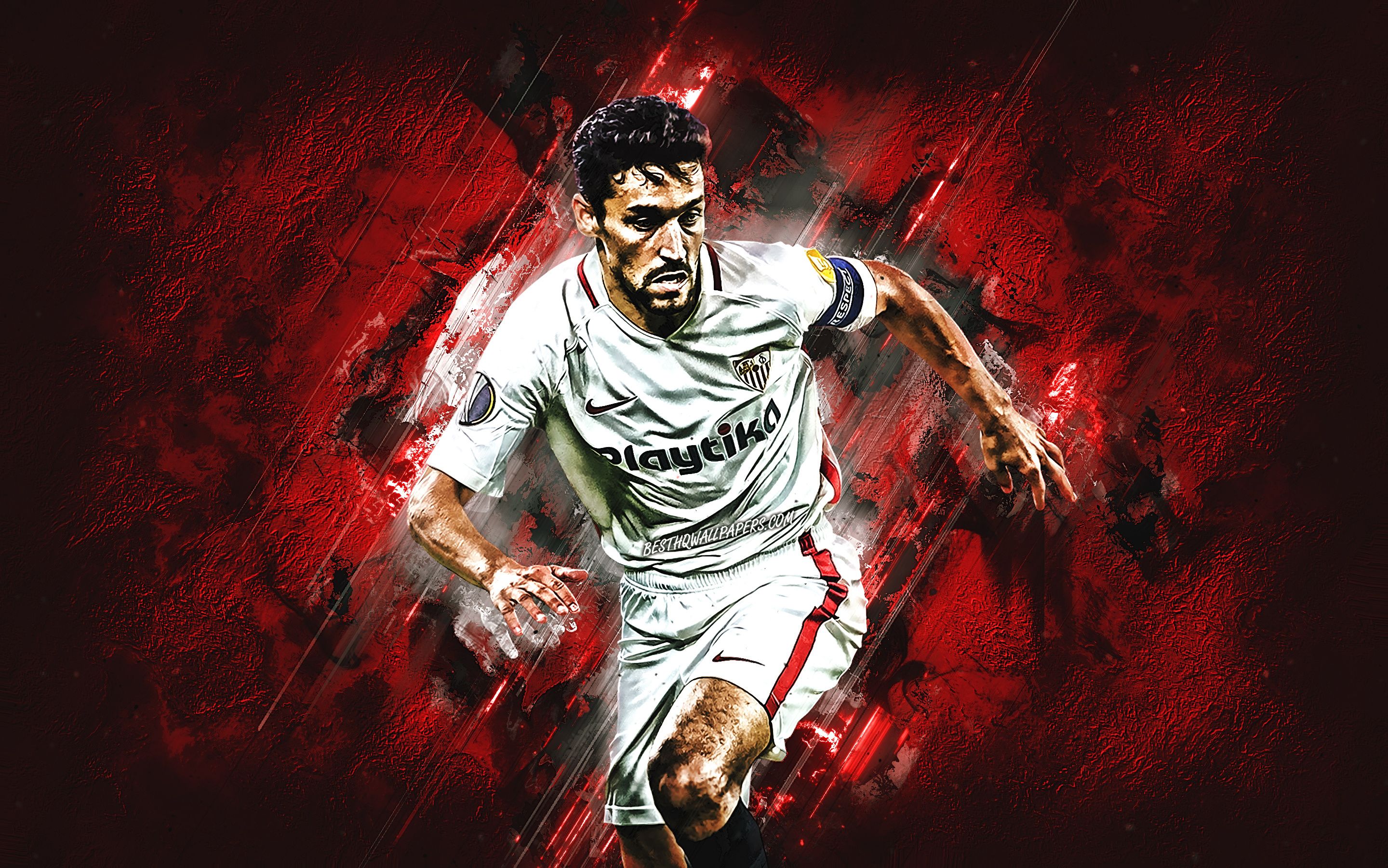 2880x1800 The Dynamic Playmaker: Jesus Navas in Action ⚽