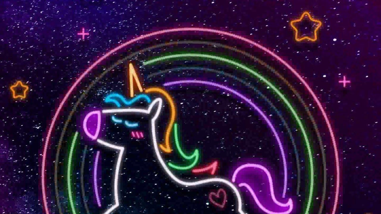 1280x720 Neon Unicorn Live wallpaper