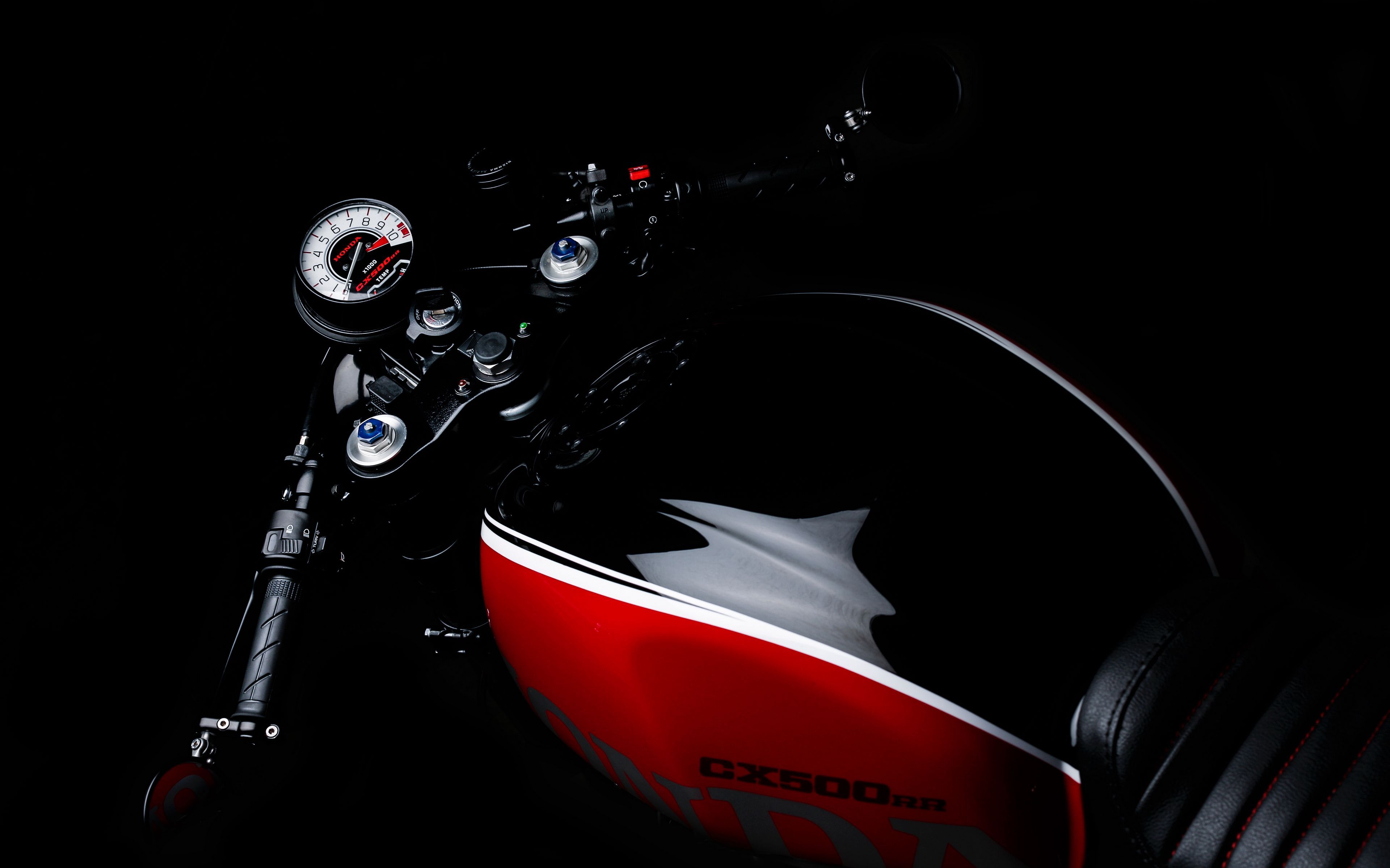 3840x2400 Download wallpaper 3840x2400 motorcycle, speedometer, rudder, steering 4k ultra HD 16:10 HD background