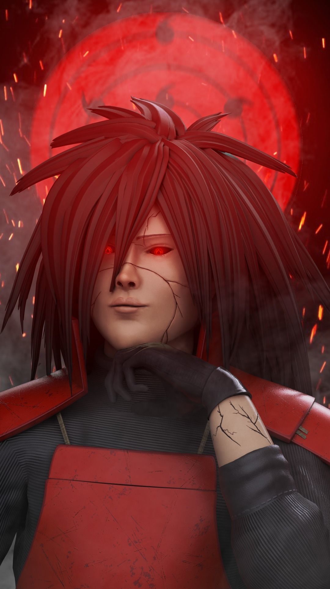 1080x1923 Madara Uchiha free 3D model rigged