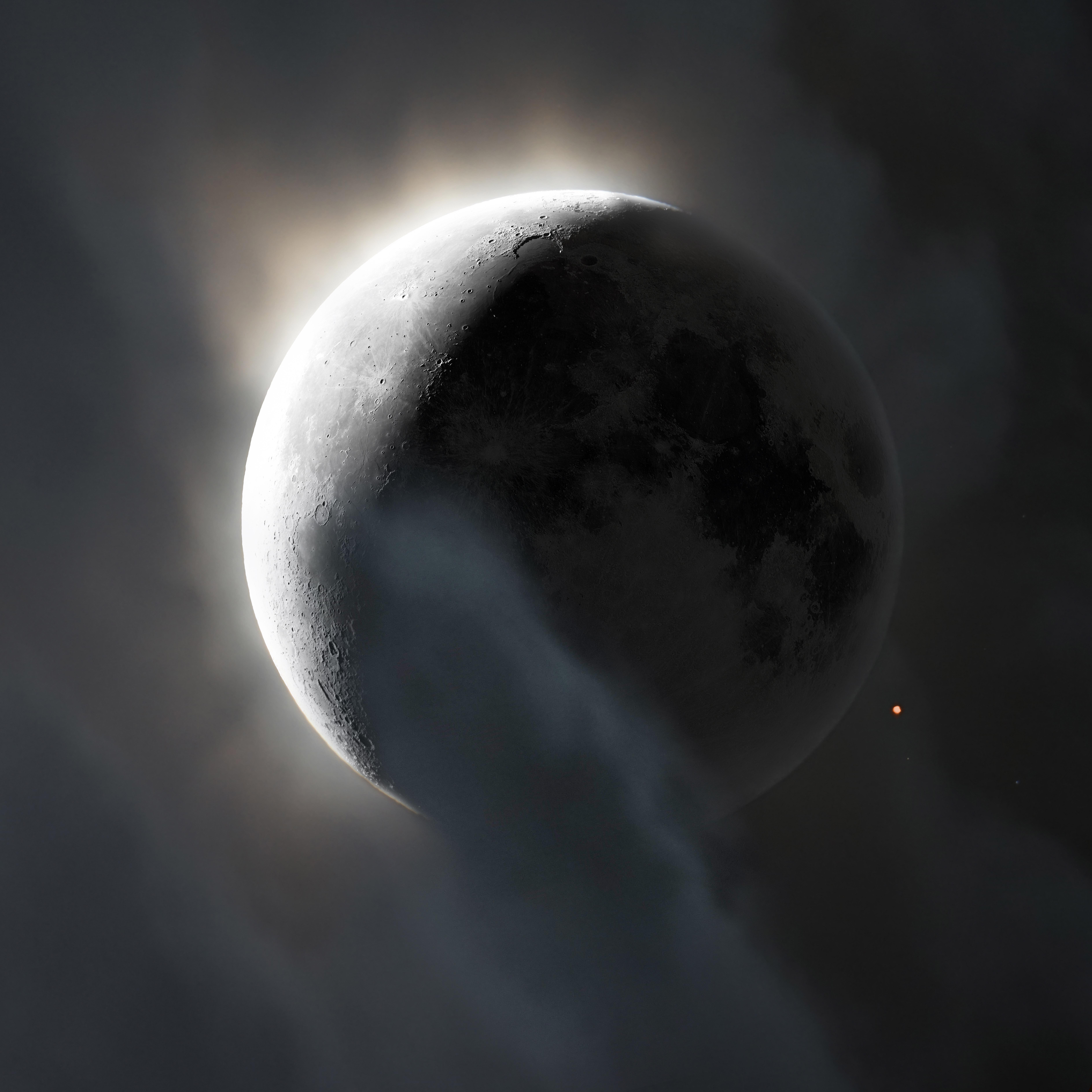 7549x7549 Moon 4K wallpaper for your desktop or mobile screen free and easy to download