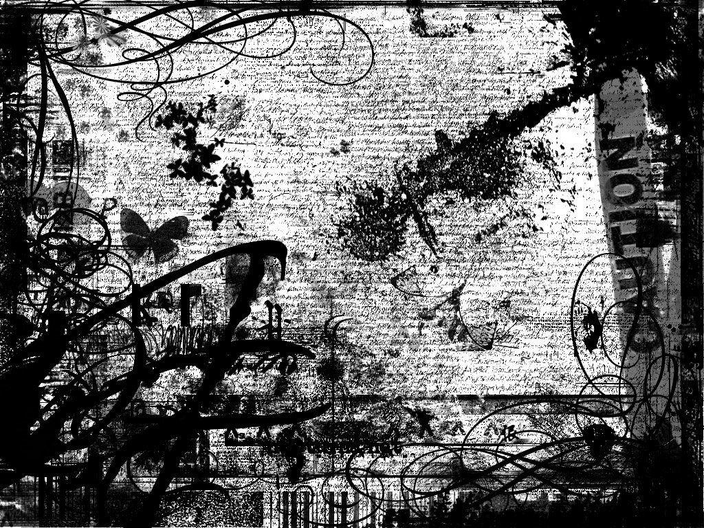 1024x768 Abstract My Free Grunge Black And White 395724 Wallpaper wallpaper