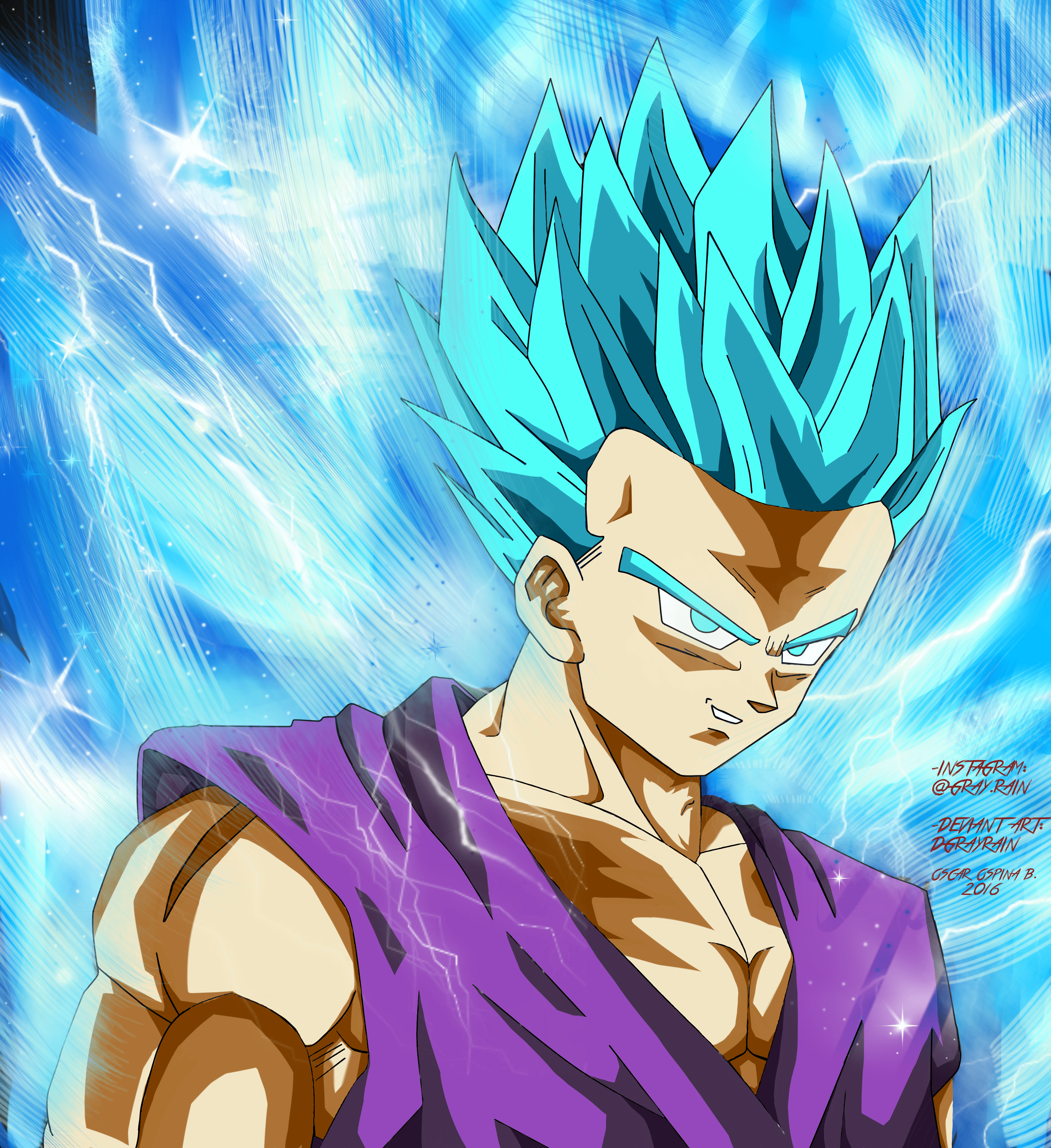 3300x3605 Super Saiyan God Gohan Wallpaper