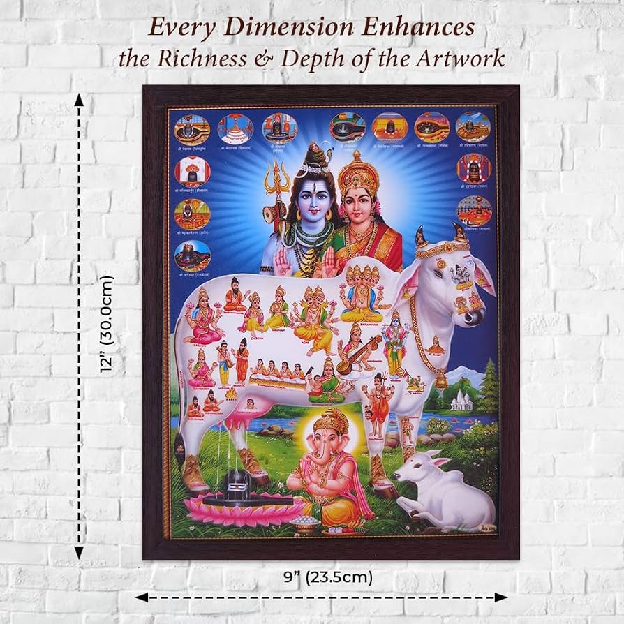 894x894 SANVIKA Lord Shiva Wall Poster, Indian God Wall Decor, Shiv Parvati Photo Framed For Home Office, Hindu God Photo With Frames, (Shiva Parvati Ganesha With Nandi, 12 X 9): Posters & Prints