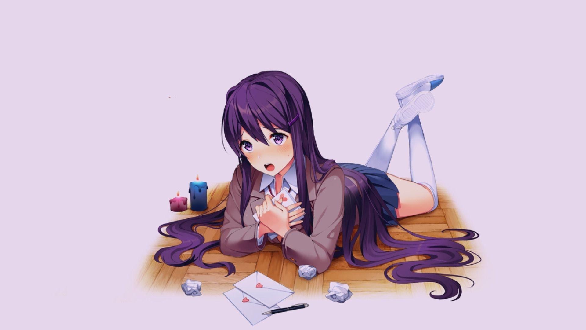 1920x1080 Desktop wallpaper yuri, cute anime, doki doki literature club