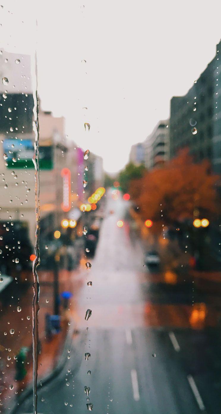 744x1392 Rain On Window Wallpaper