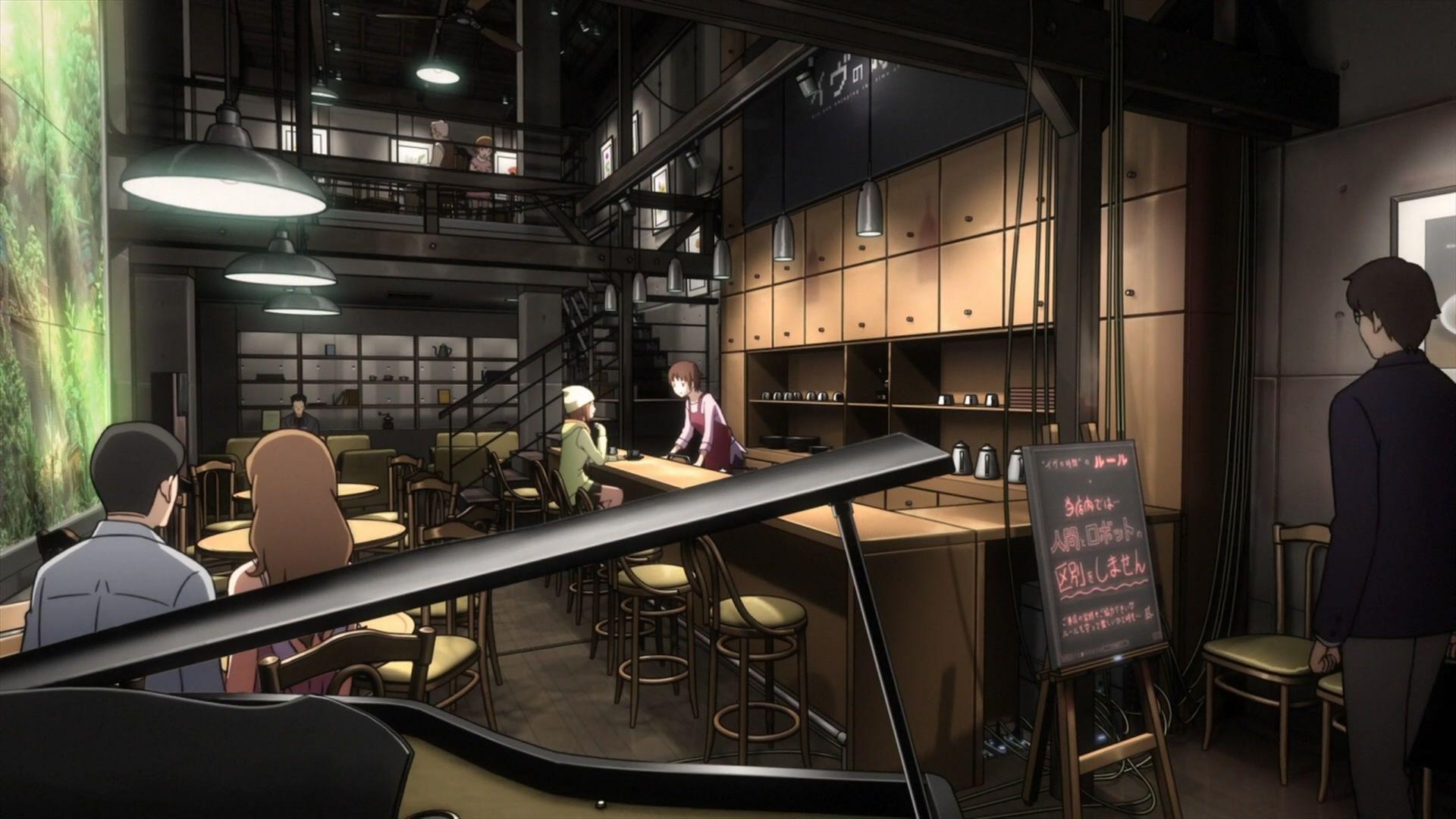 Aesthetic Anime Coffee Shop Wallpaper - canvas-goose