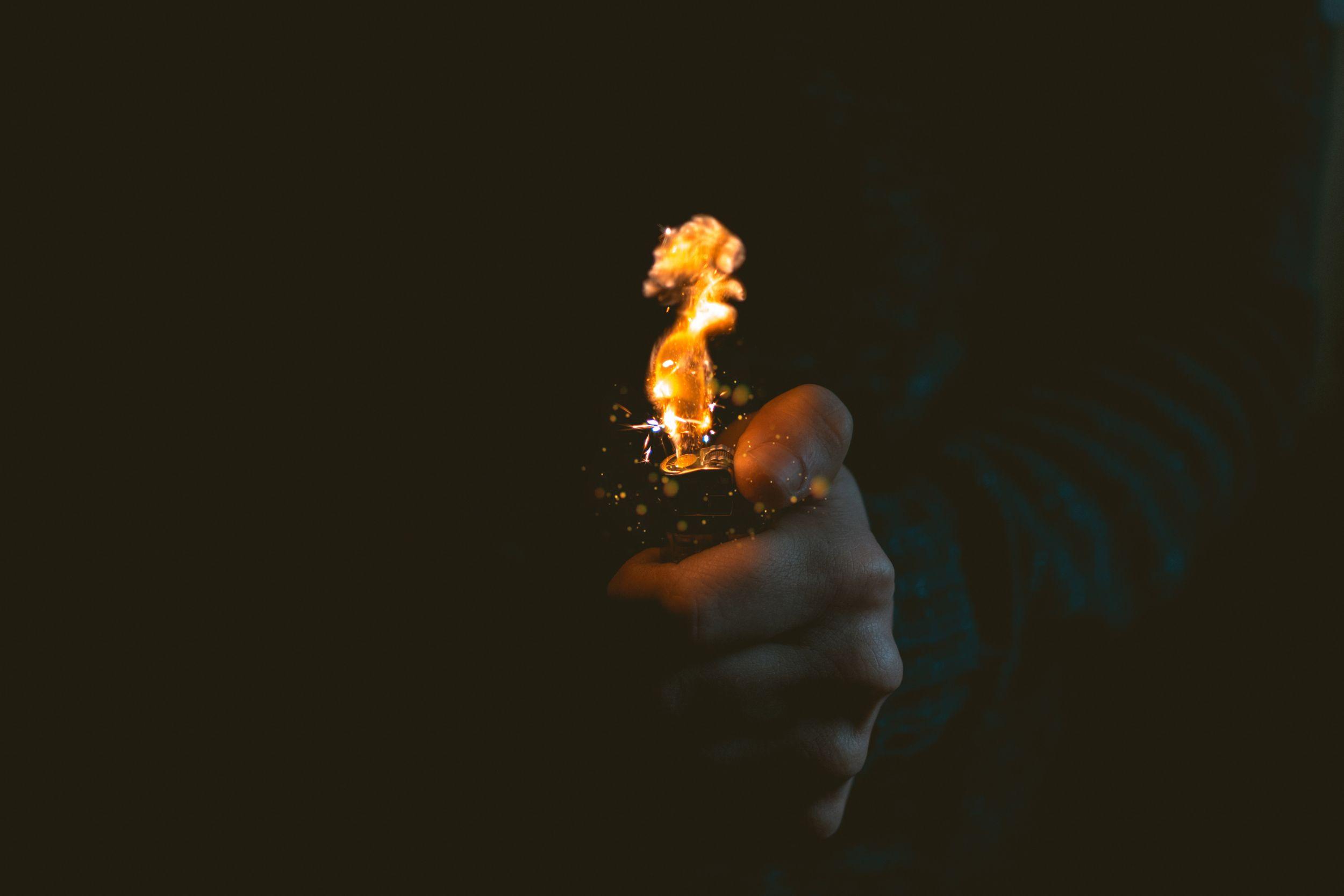 2500x1667 #hands, #dark background, #fire, #lighter, wallpaper