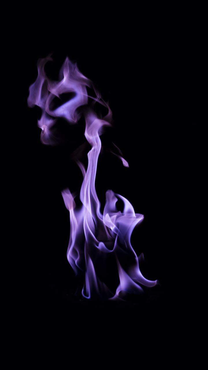 720x1280 Fire flame purple dark wallpaper
