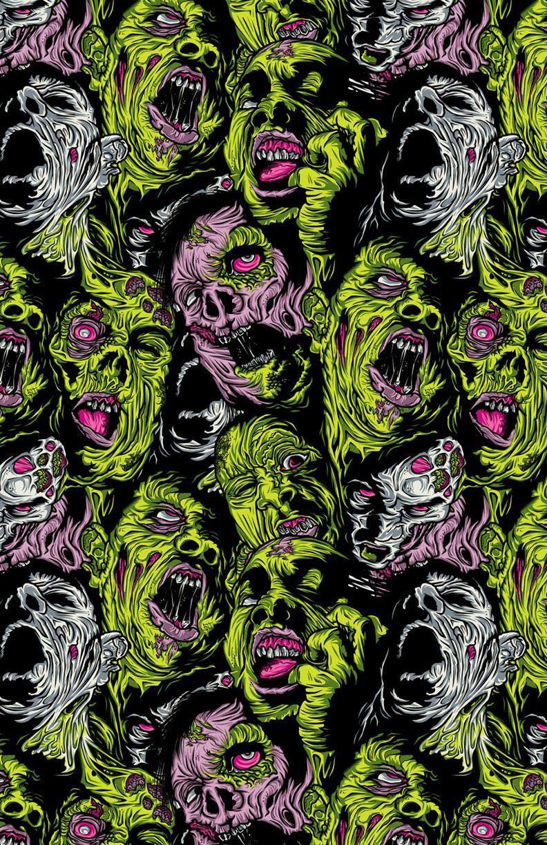792x1224 planetniffer.tumblr.com. Zombie wallpaper, Goth wallpaper, Trippy wallpaper