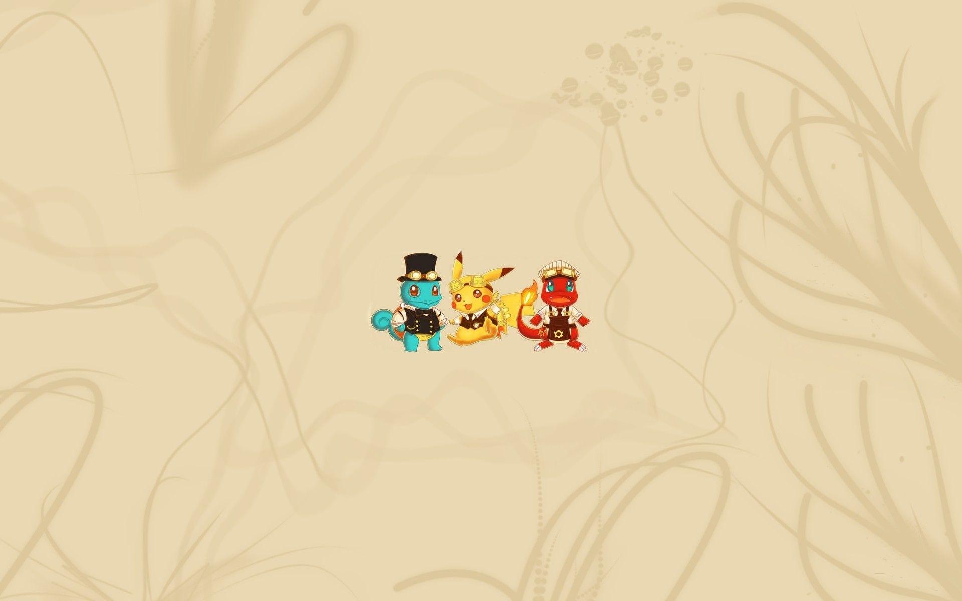 1920x1200 cartoons, pokemon, minimalistic, Pikachu, steampunk, funny wallpaper
