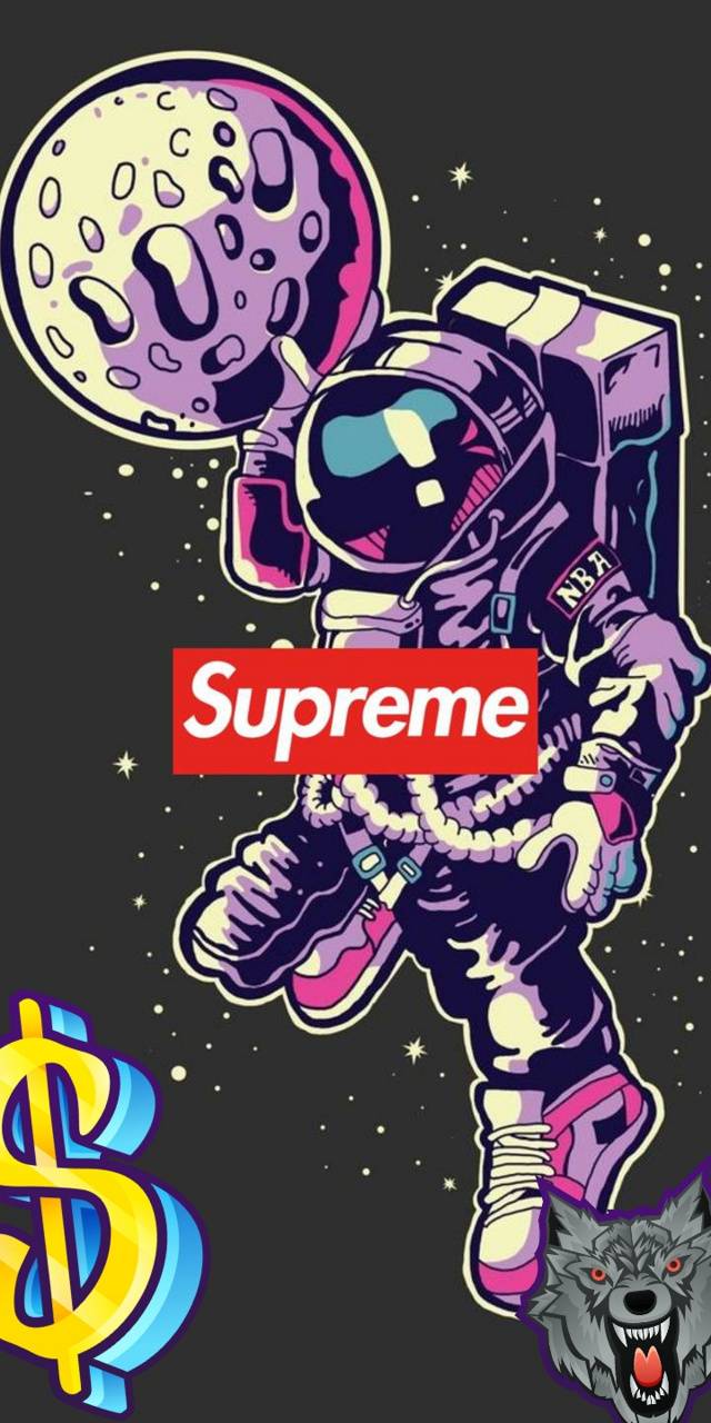 640x1280 Supreme money wallpaper