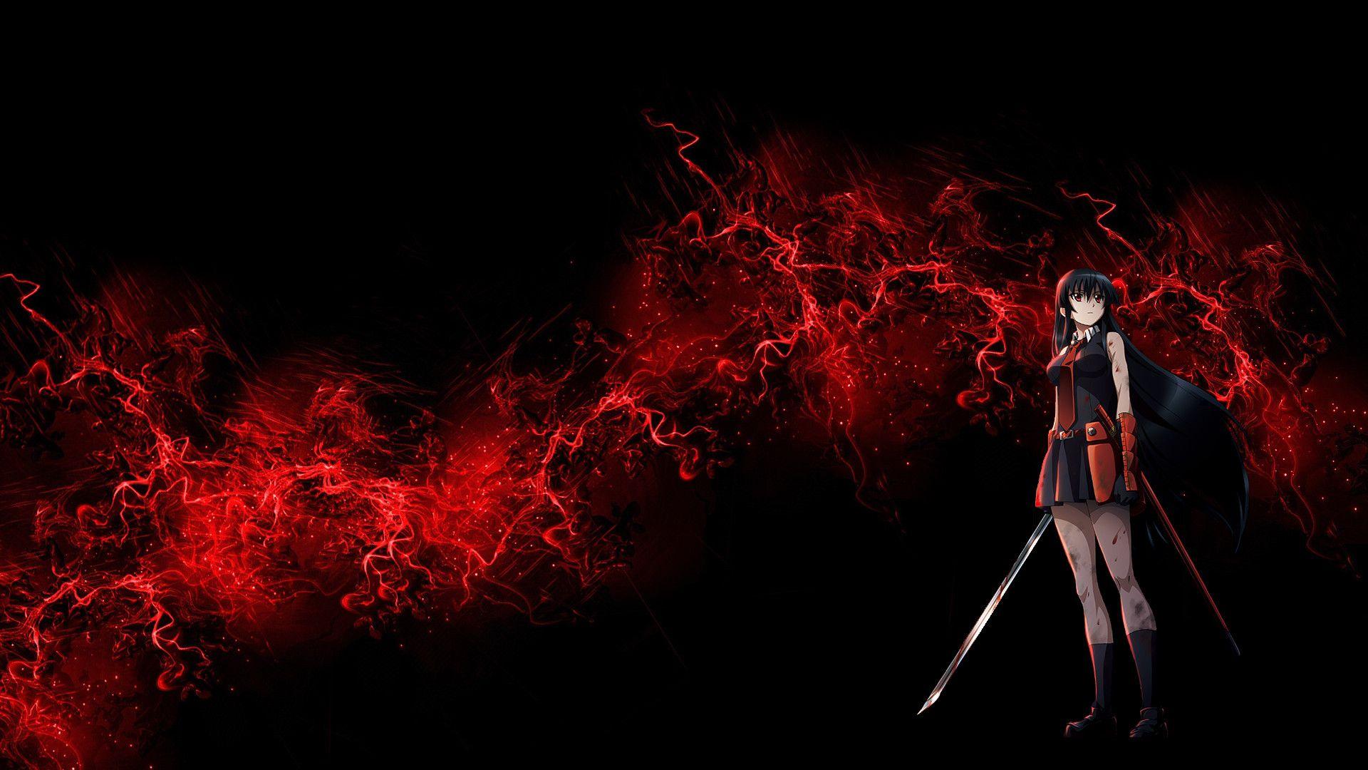 1920x1080 Red and Black Anime