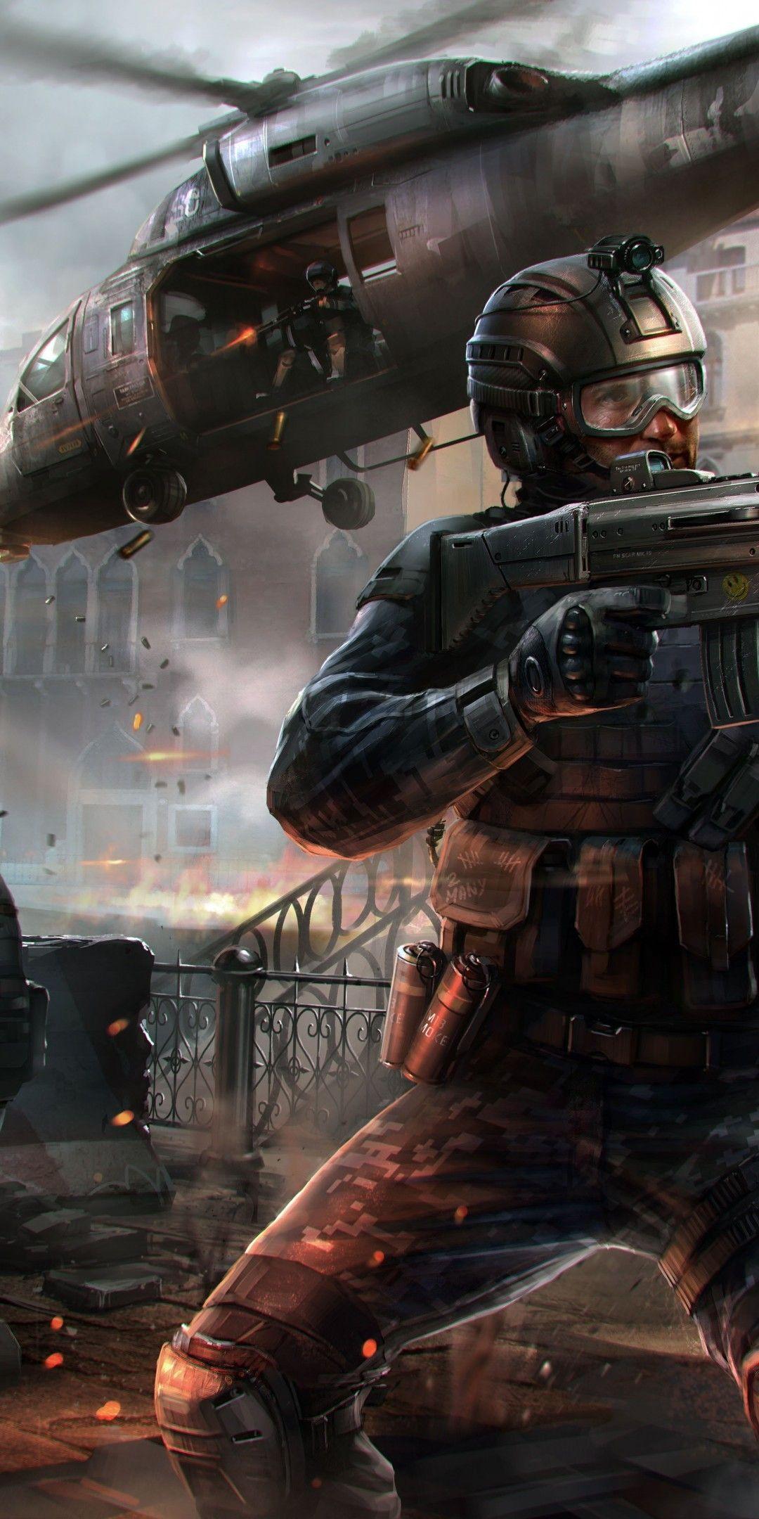 1080x2160 Download 1080x2160 Modern Combat Artwork, War Wallpaper