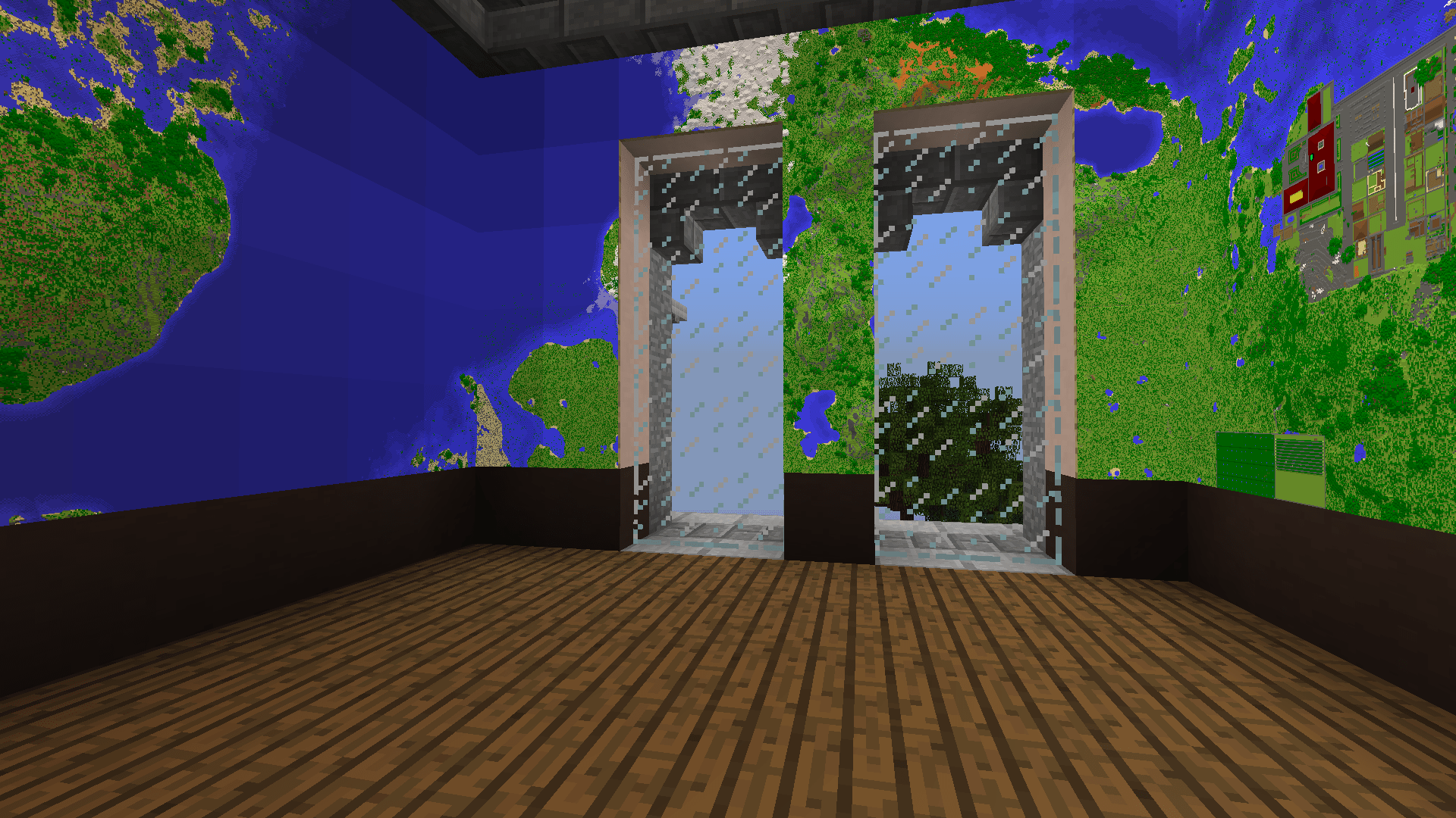 1920x1080 Maps on item frames make great wallpaper, a simple blue wallpaper can also be made via maps of the ocean