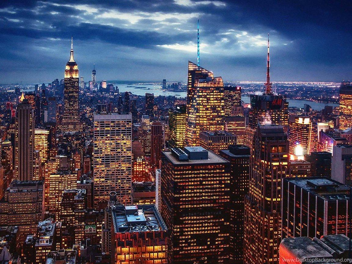 1152x864 New York At Night Wallpaper Desktop Background